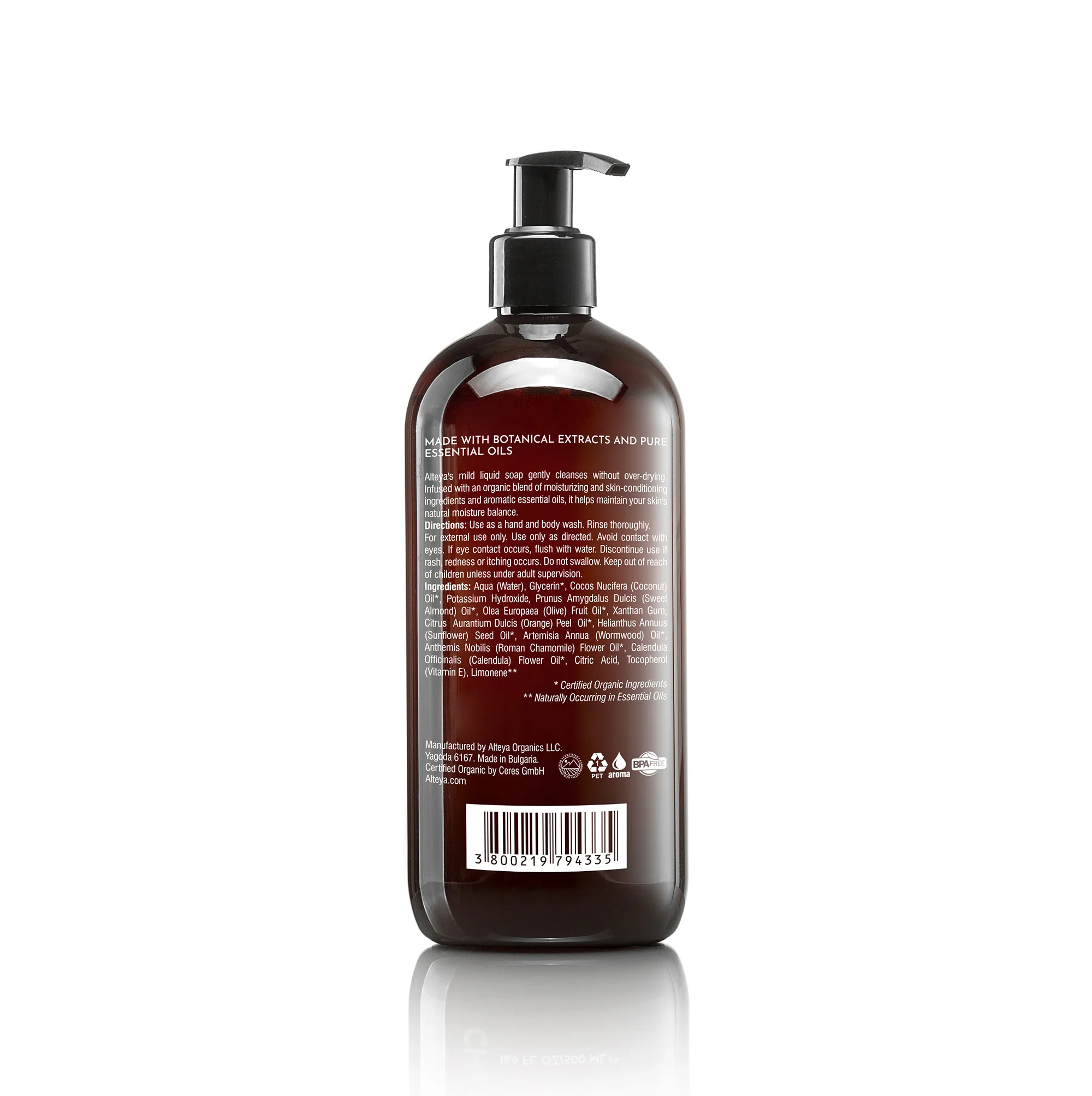 Alteya Organic Liquid Soap Chamomile & Orange 500ml - Image 2