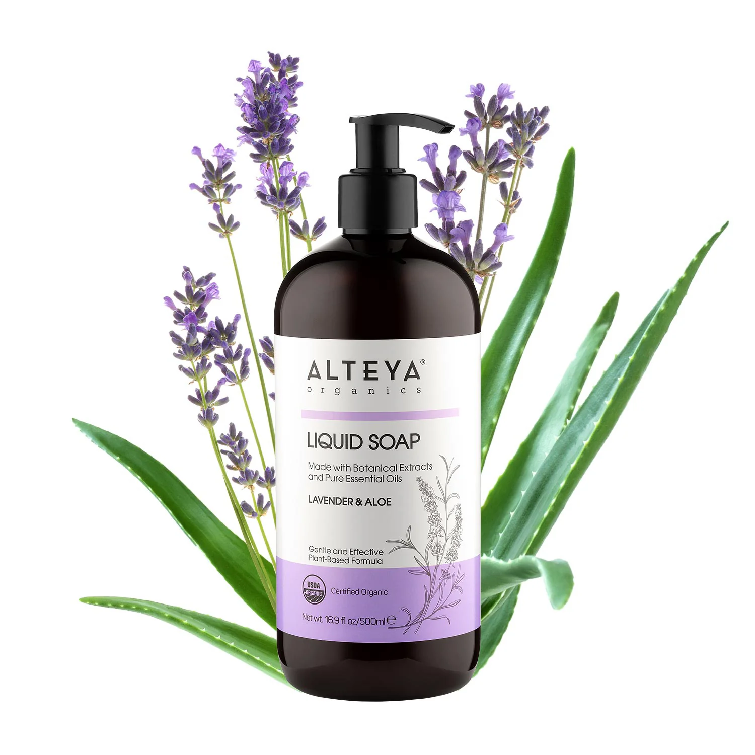 Alteya Organic Liquid Soap Lavender & Aloe 500ml - Image 4