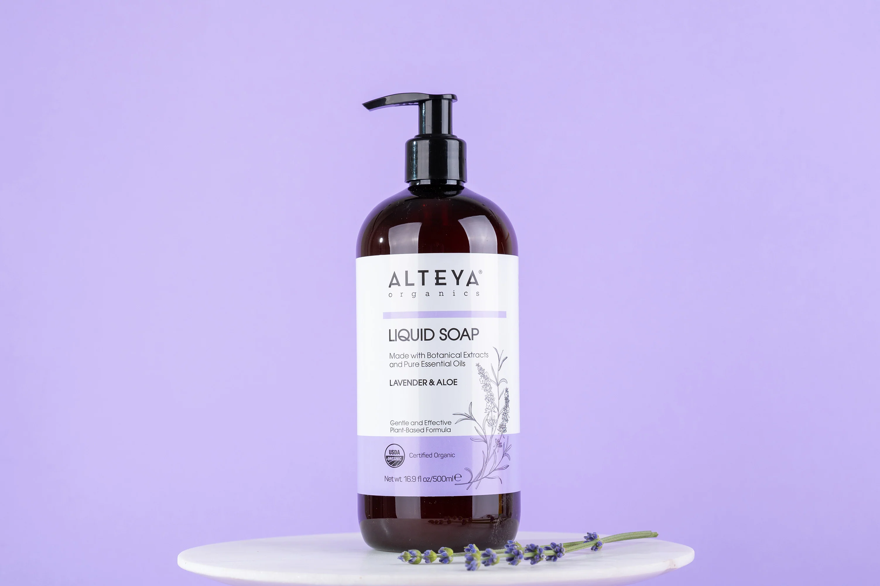 Alteya Organic Liquid Soap Lavender & Aloe 500ml - Image 5