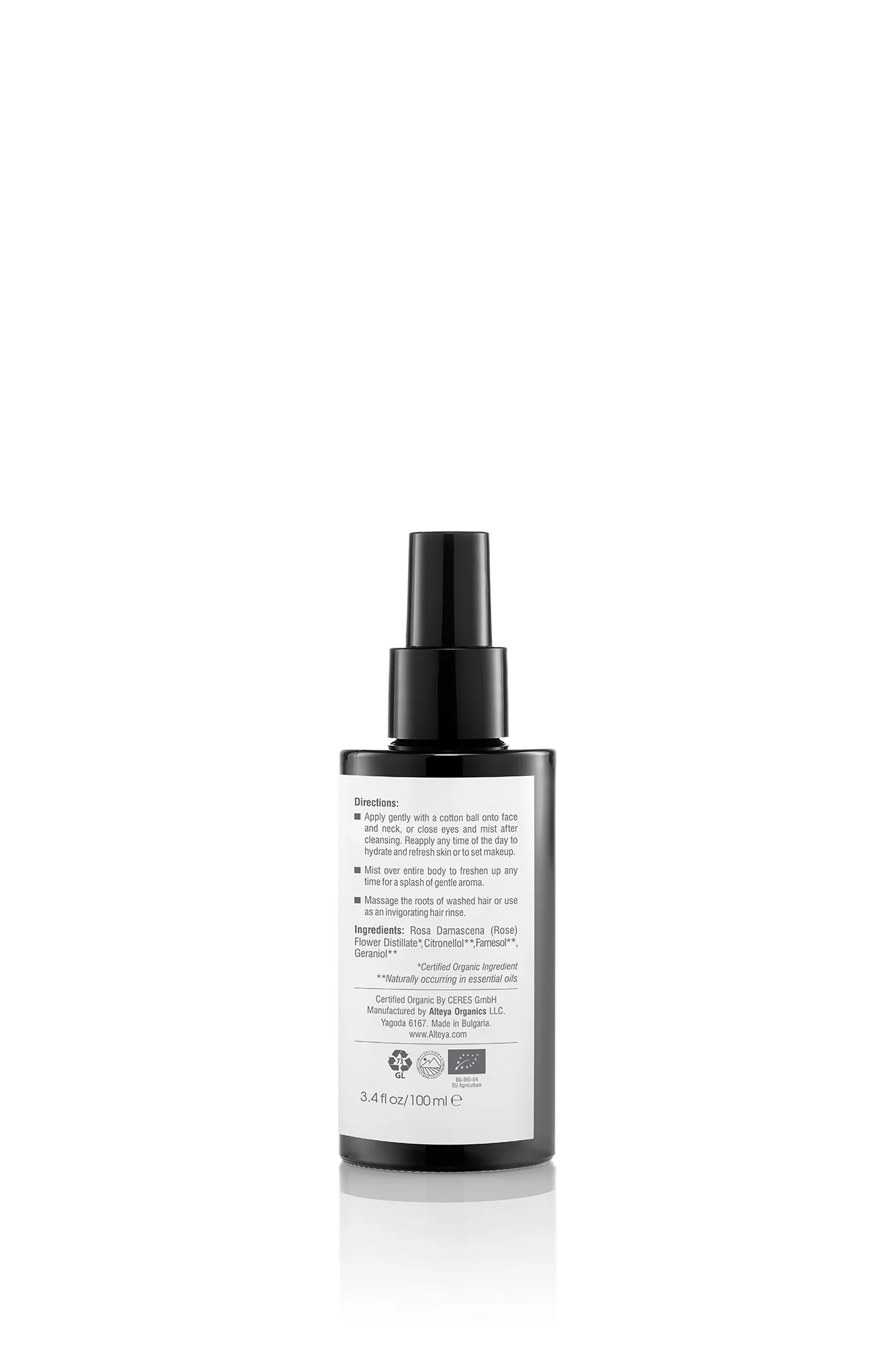 Alteya Organic Bulgarian Rose Water 100ml - Image 2