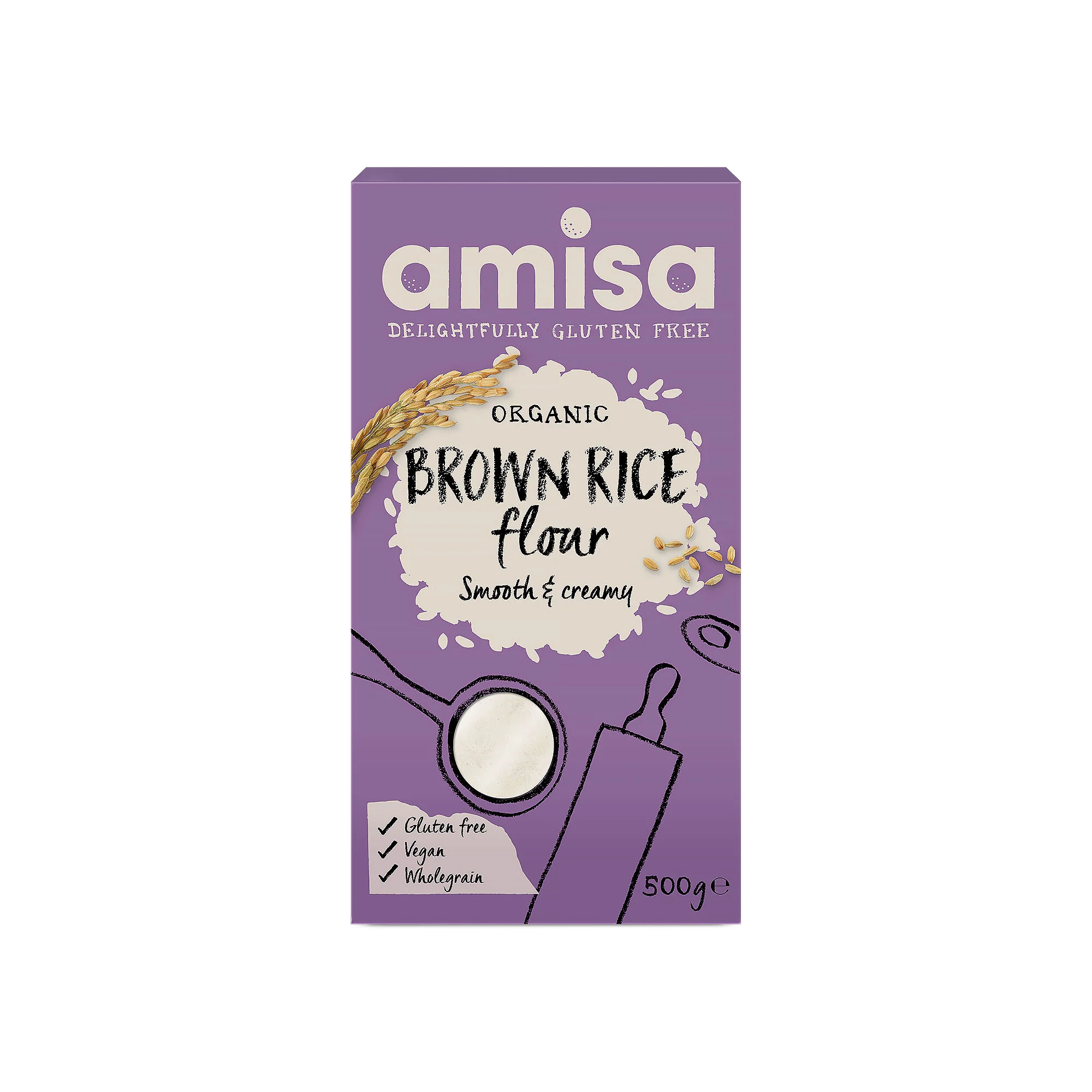 Amisa Organic Brown Rice Flour 500g