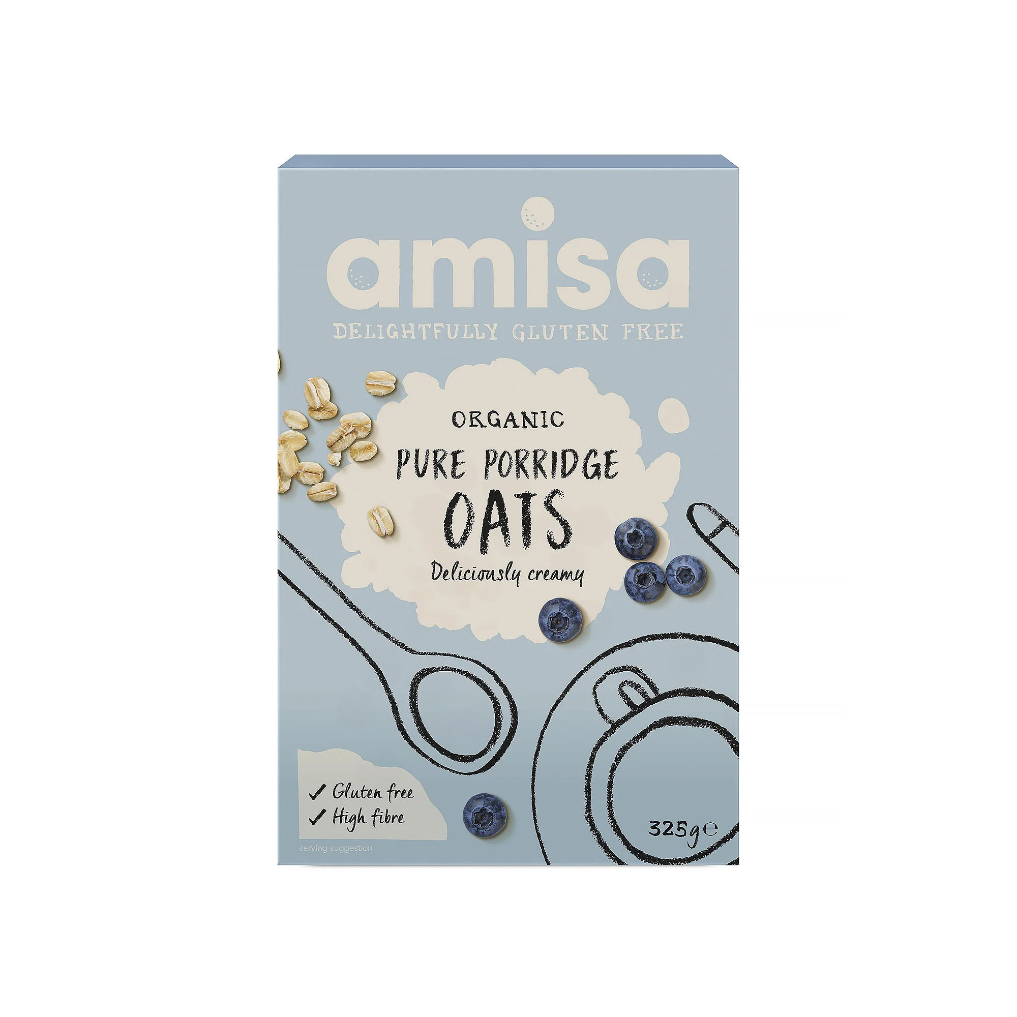 Amisa Organic Gluten Free Porridge Oats 325g
