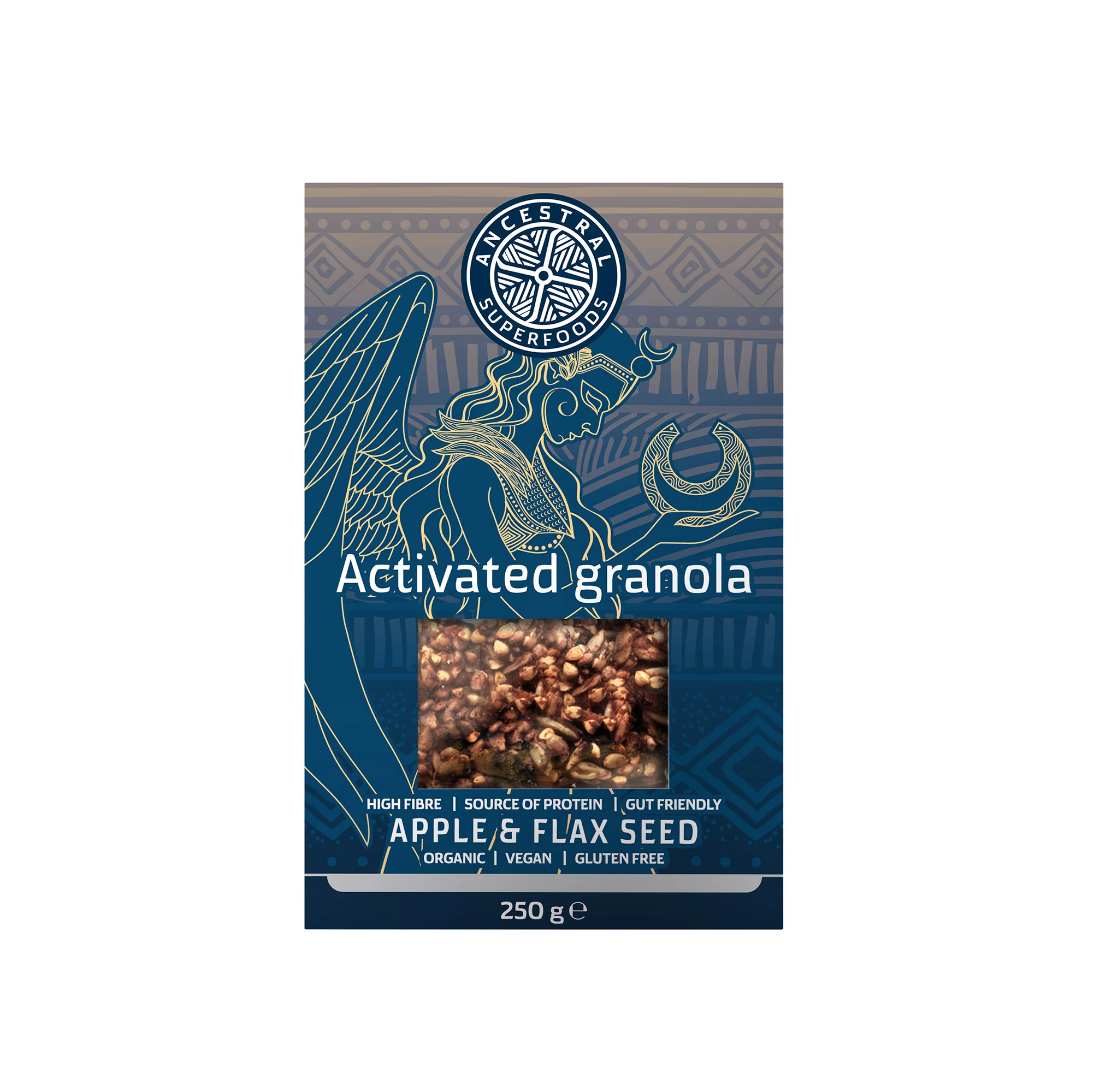 Ancestral Superfoods Activated Granola Apple and Flax Seeds 250g