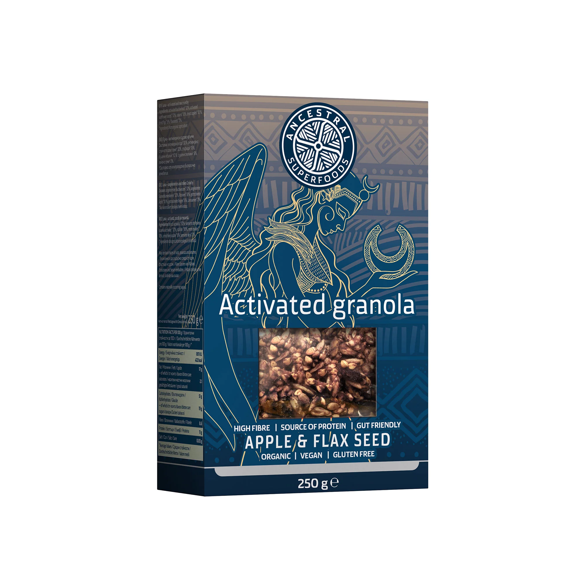 Ancestral Superfoods Activated Granola Apple and Flax Seeds 250g - Image 3