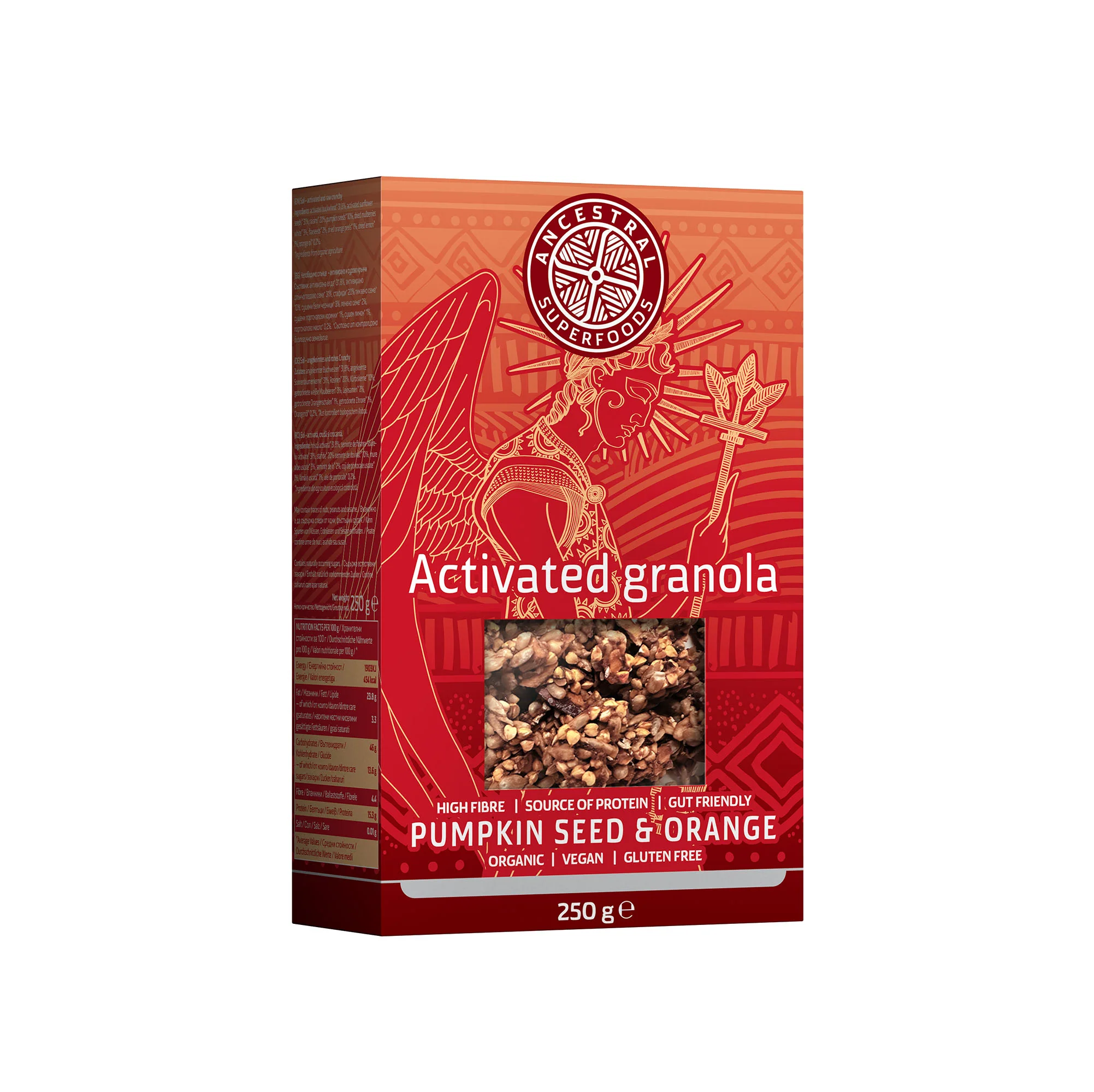Ancestral Superfoods Activated Granola Pumpkin Seeds and Orange 250g - Image 3
