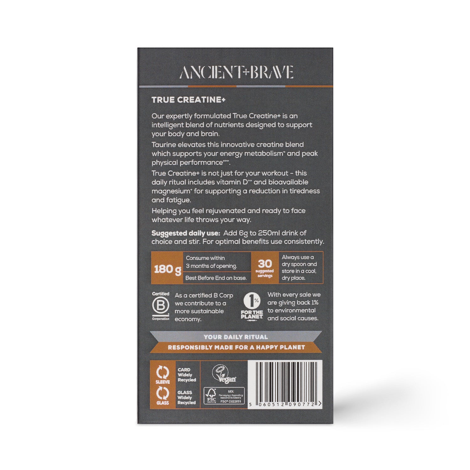 Ancient + Brave True Creatine+ 180g - Image 4