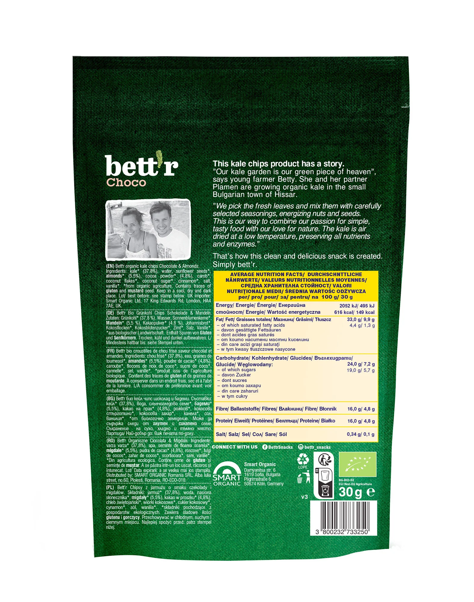 Bett’r Kale Chips Choco 30g - Image 2