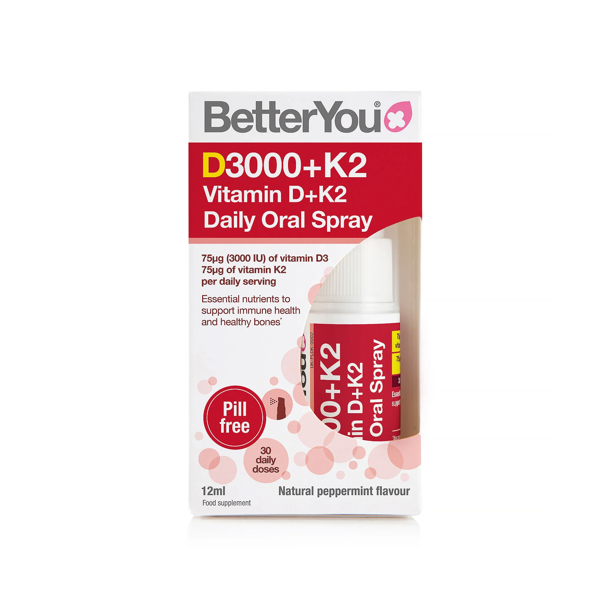BetterYouT DLux+ Vitamin D+K2 Oral Spray 12ml