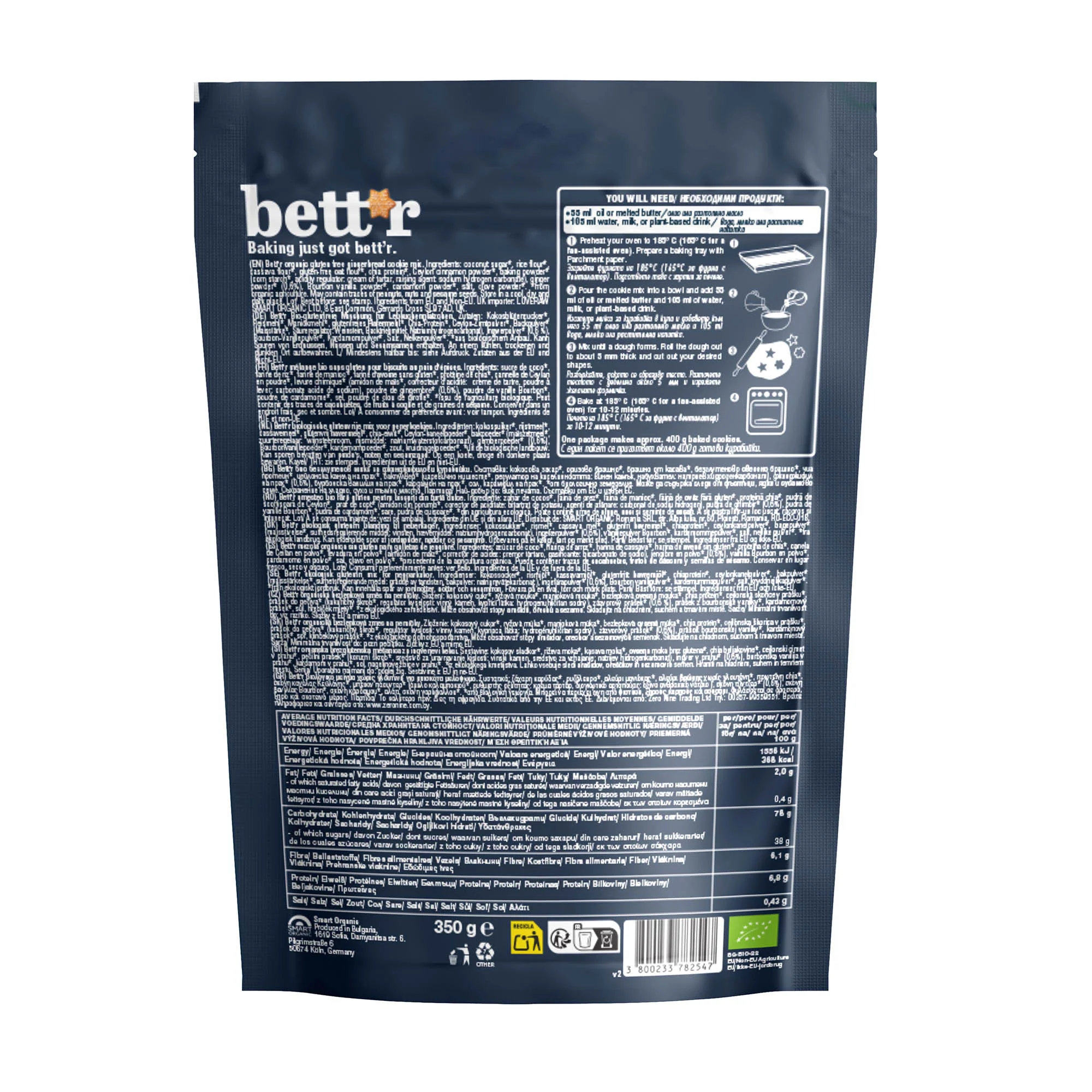 Bettr Gingerbread Cookie Mix 350g - Image 2