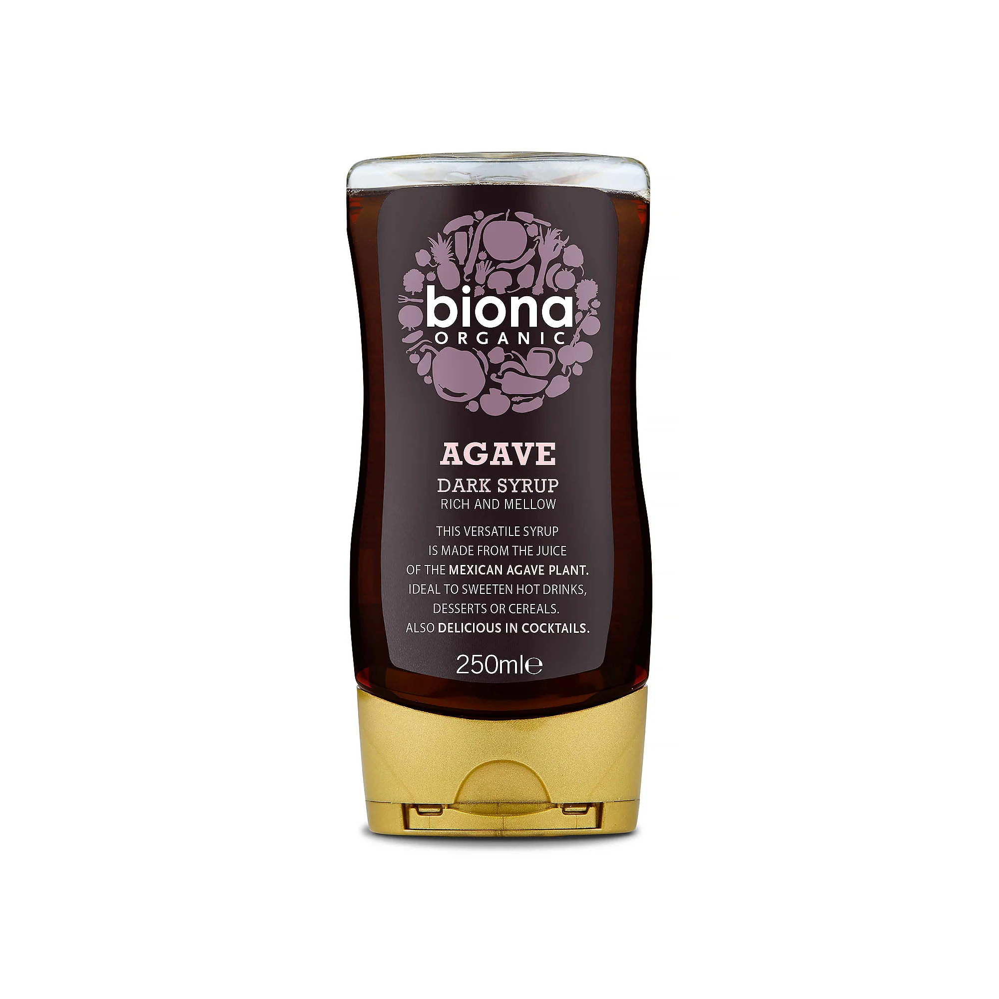 Biona Agave Syrup/Nectar Dark - Squeezy Organic 350g