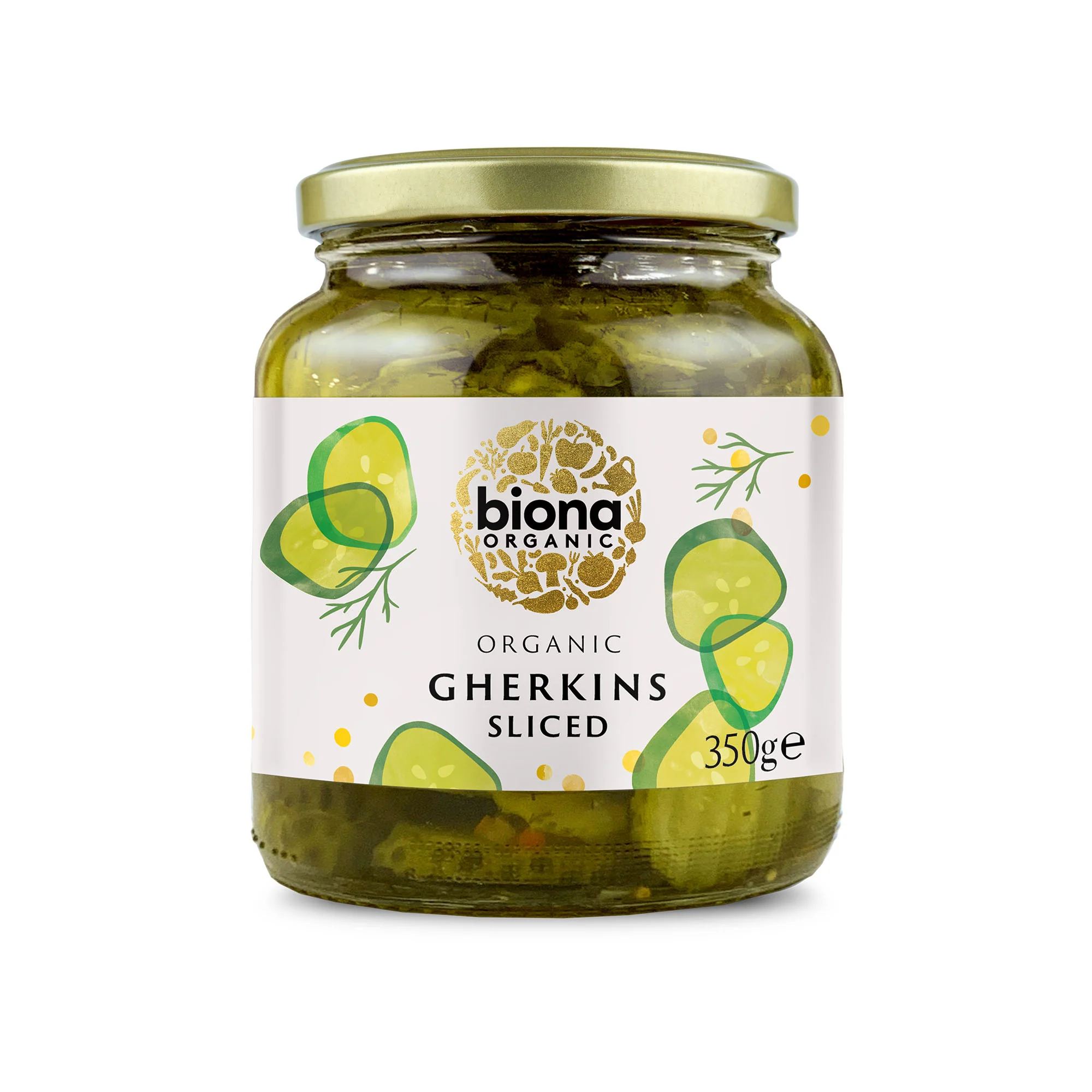 Biona Gherkin Slices 350g