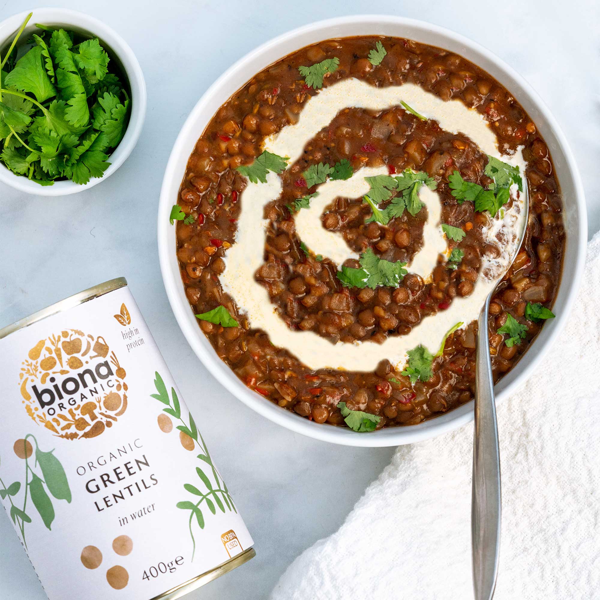 Biona Lentils Green Large 400g - Image 2