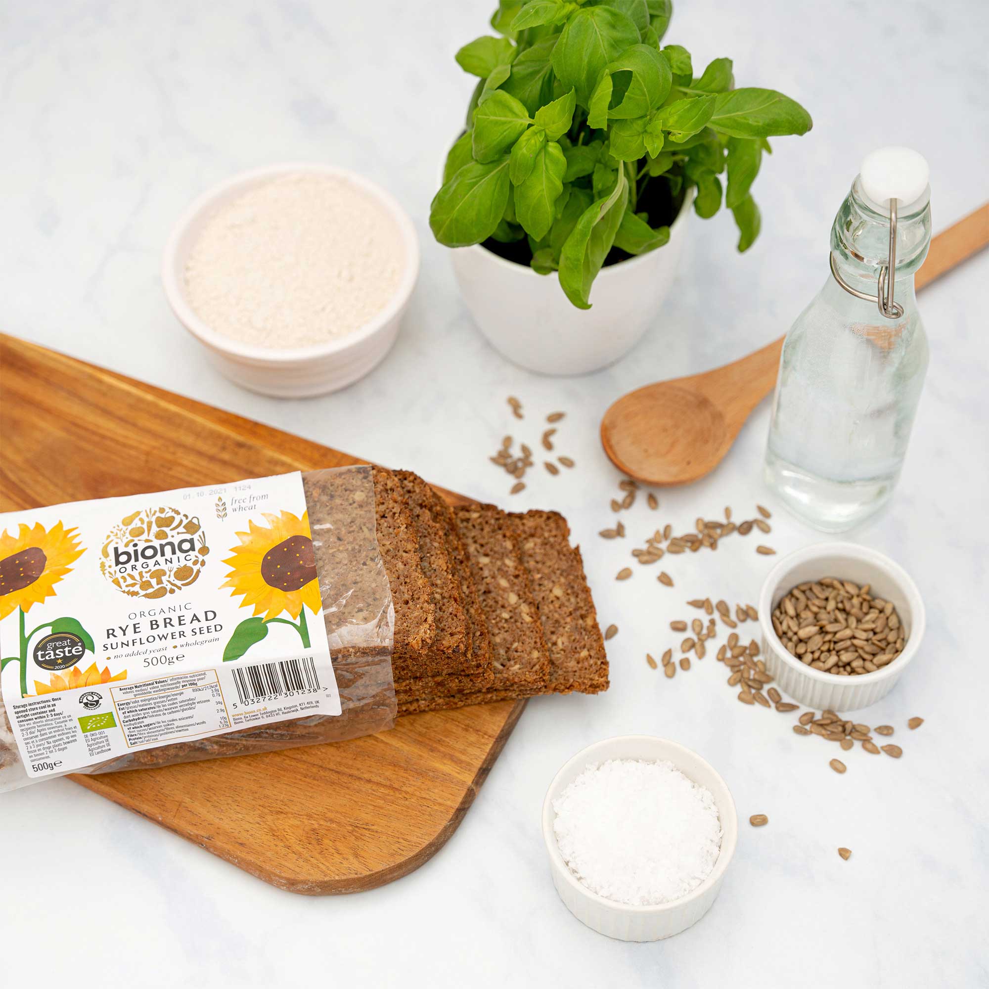 Biona Rye Sunflower Seed Bread 500g - Image 2