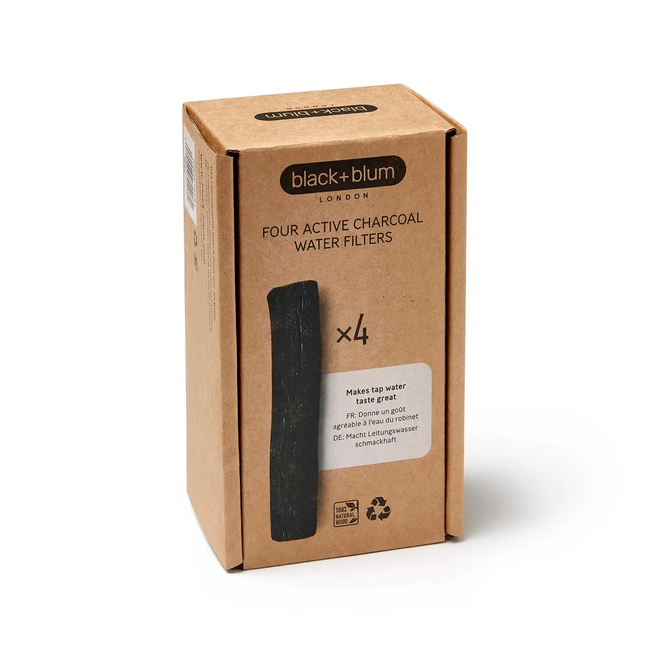 Black+Blum Charcoal Water Filter 4 Pack 4 piece