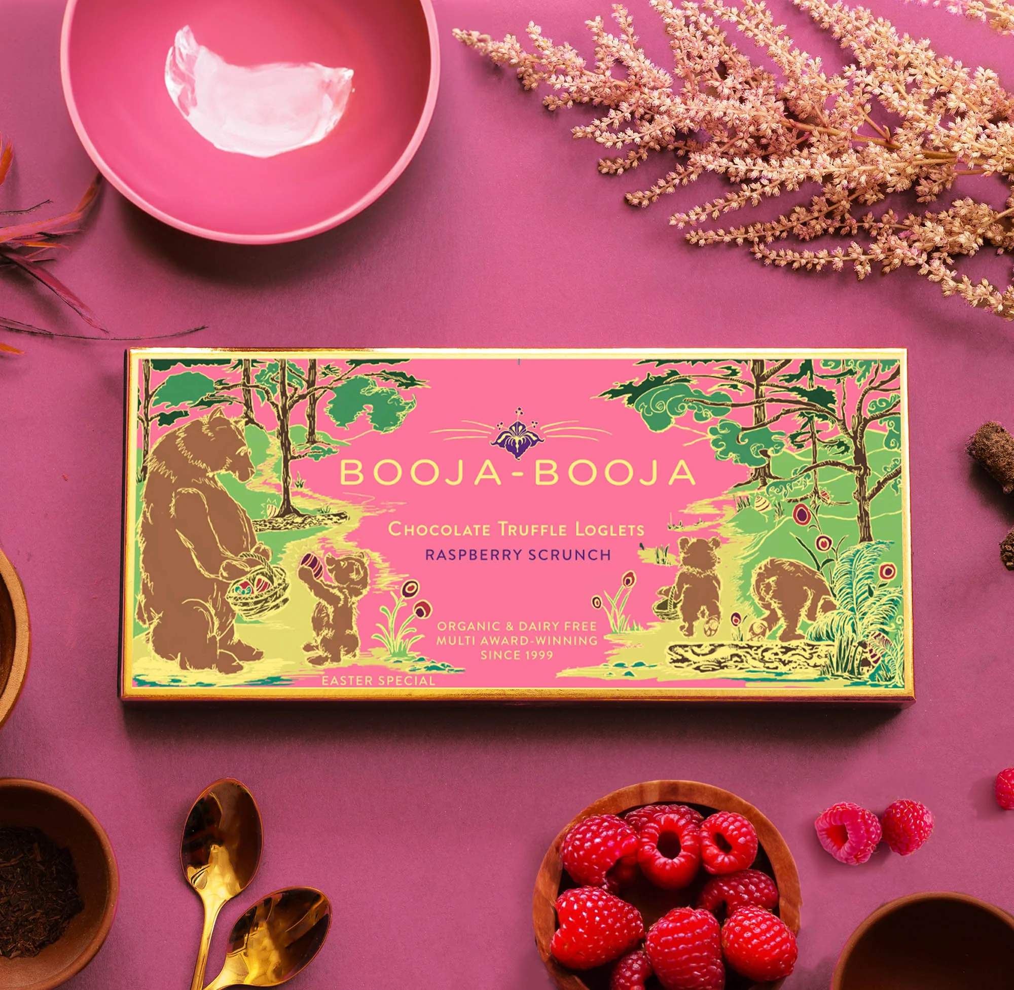 Booja Raspberry Scrunch Chocolate Truffle Loglets 115g - Image 2
