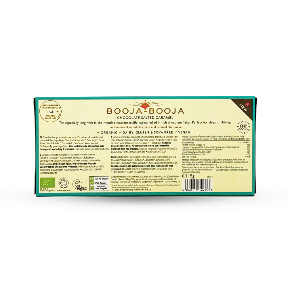 Booja Chocolate Salted Caramel Truffle Loglets 115g - Image 2