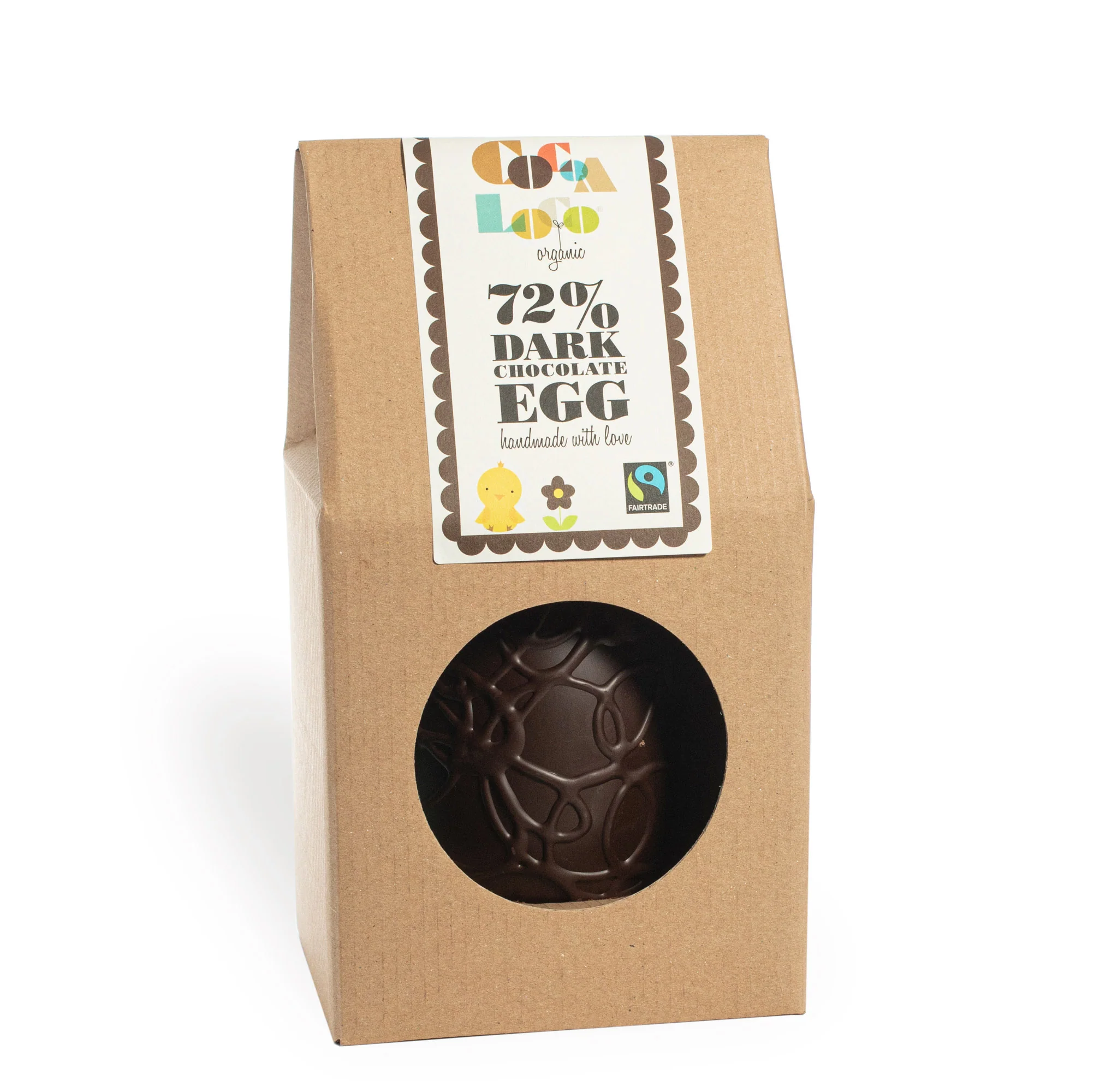 Cocoa Loco 72% Dark Chocolate Easter Egg 225 g