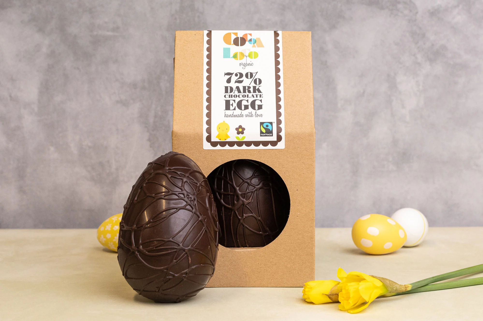 Cocoa Loco 72% Dark Chocolate Easter Egg 225 g - Image 2
