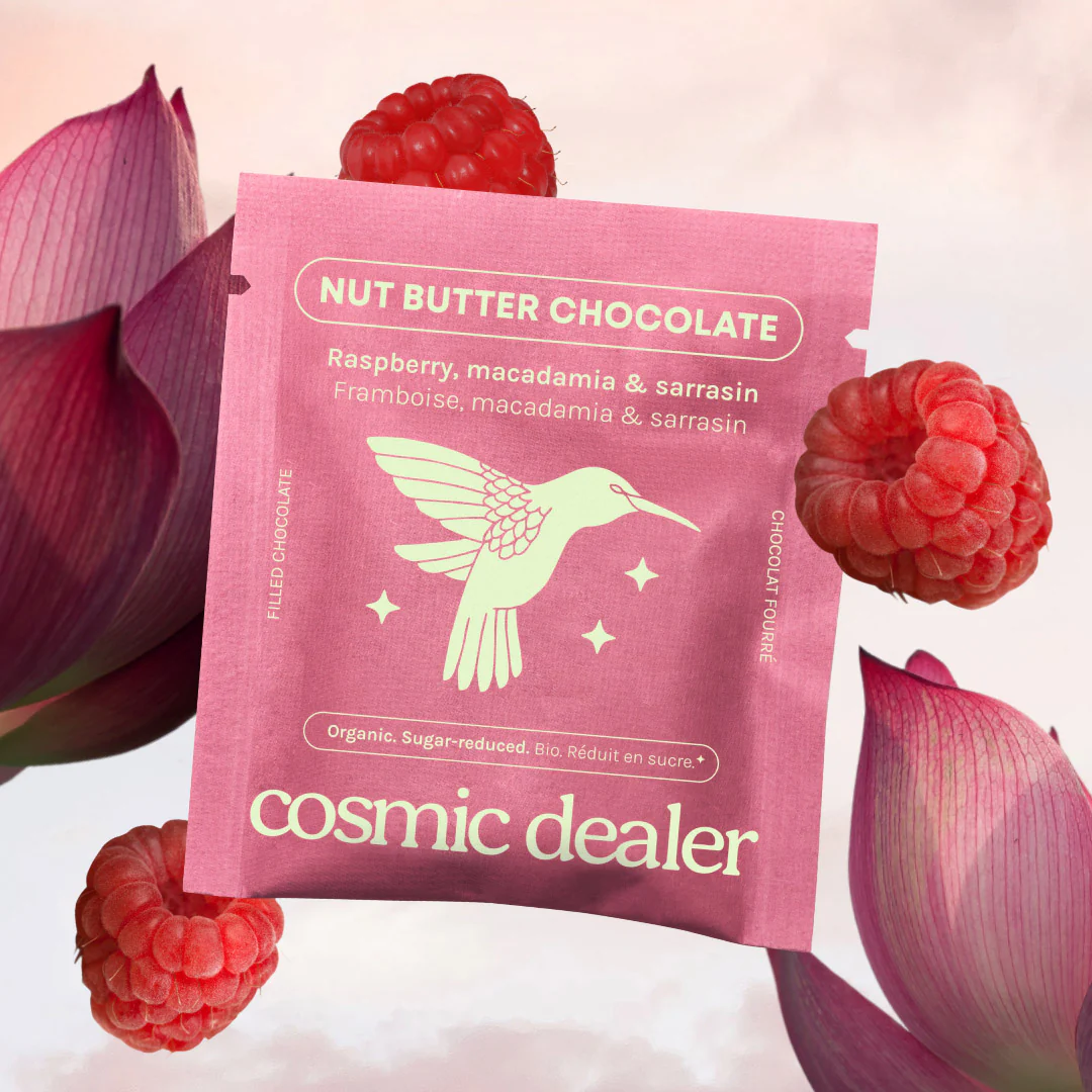 Cosmic Dealer Nut Butter Chocolate: Raspberry & Buckwheat - Abundance 20g - Image 3