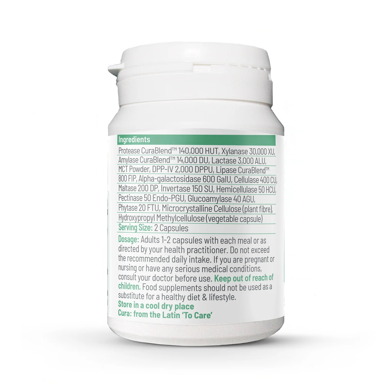 CuraZyme Tolerance 30 Caps - Image 2