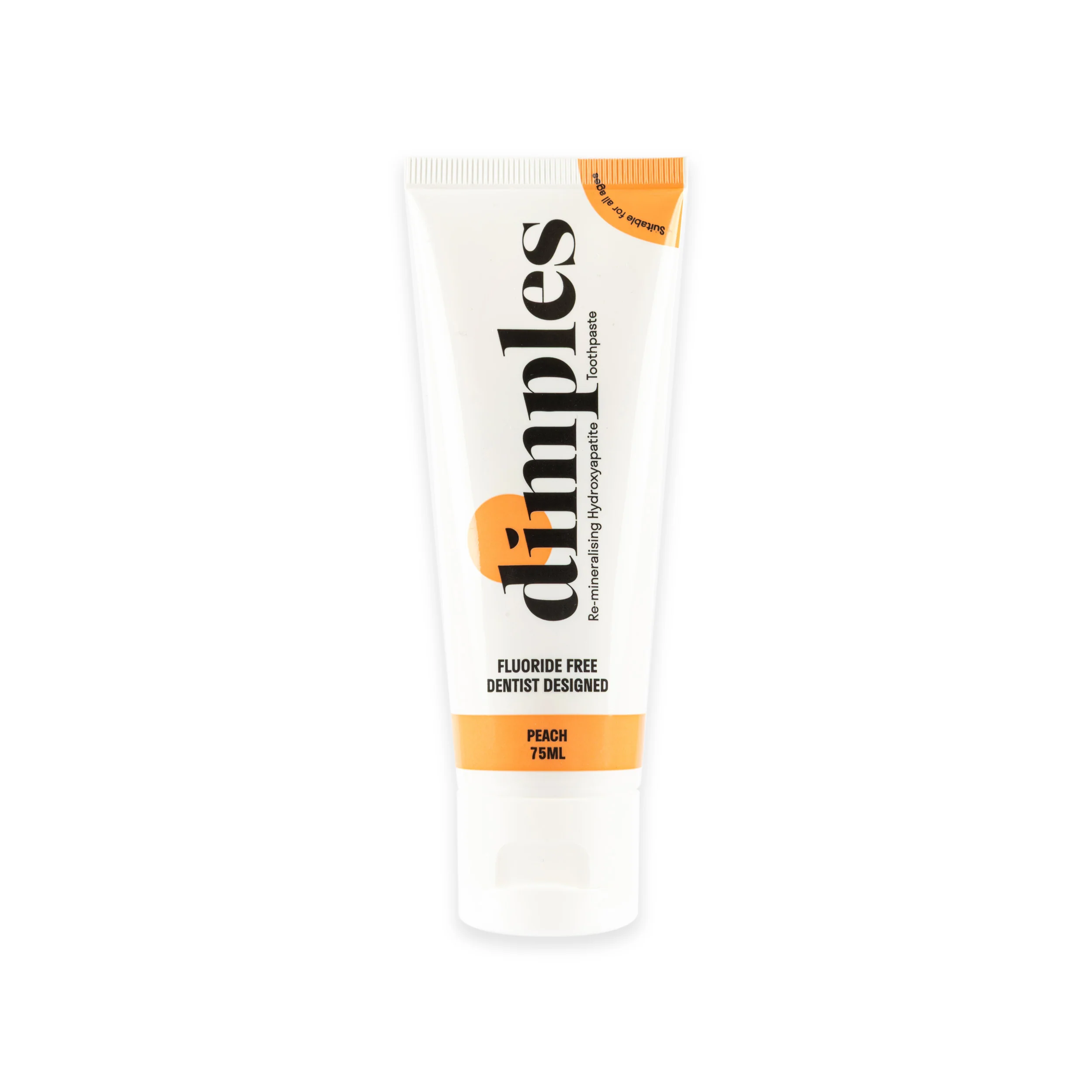 Dimples Re-mineralising Hydroxyapatite Toothpaste - Peach 75ml - Image 2