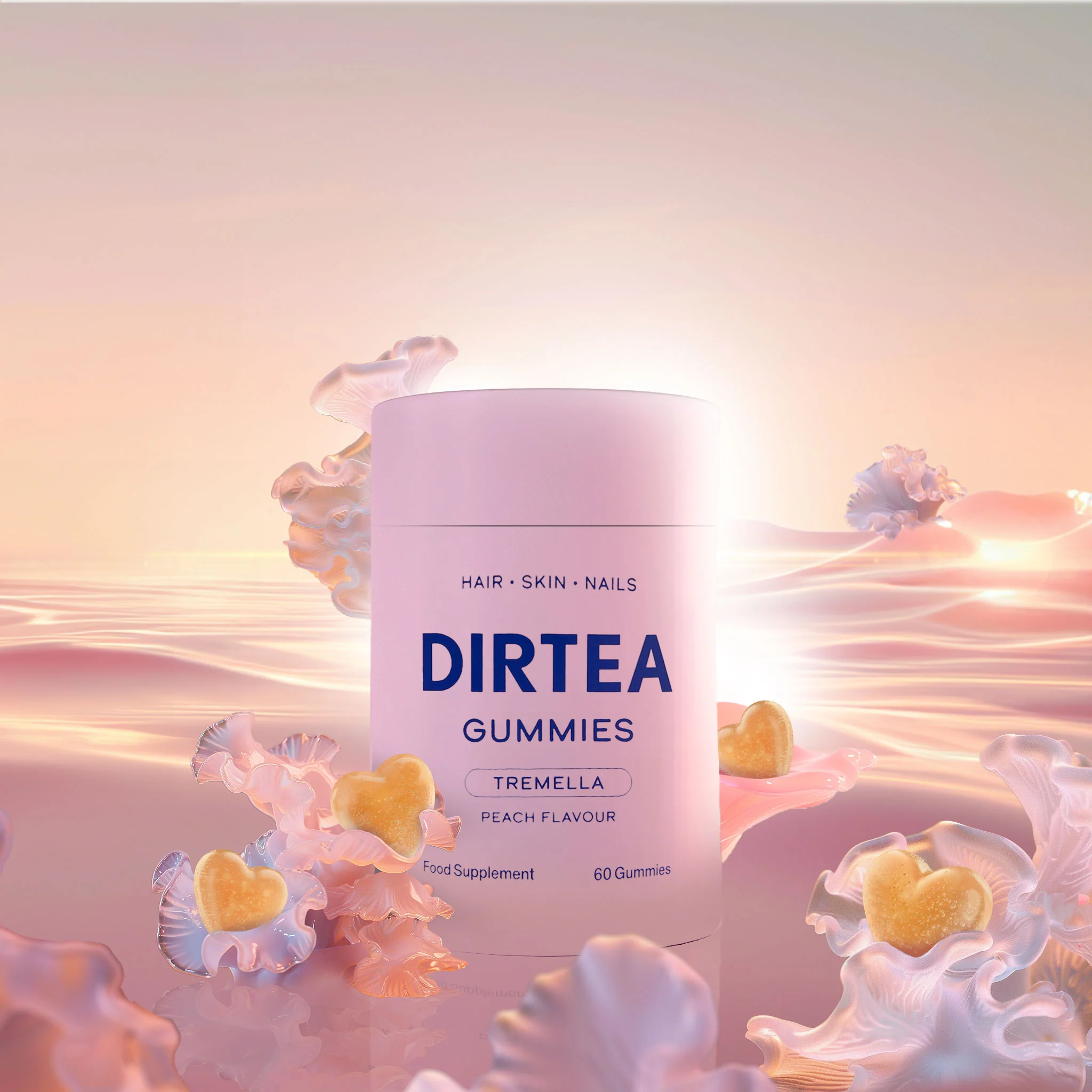 Dirtea Gummies Tremella Peach Flavour 60 pcs - Image 5