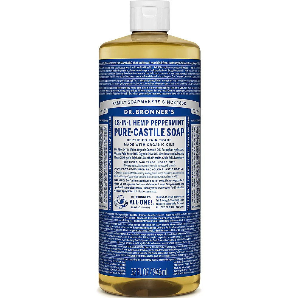 Dr Bronner's Peppermint Liquid Soap 945ml