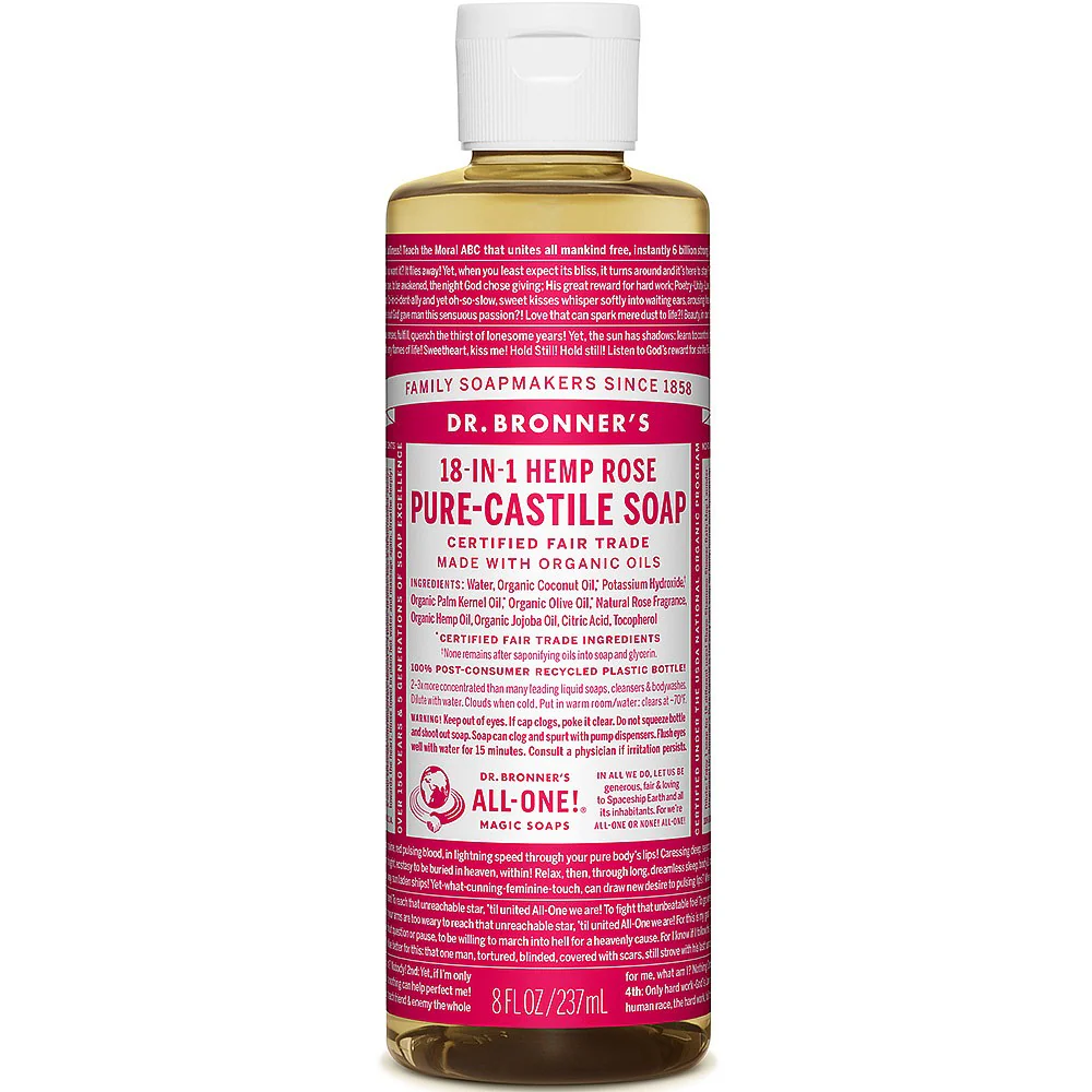 Dr Bronner's Rose Liquid Soap 240ml