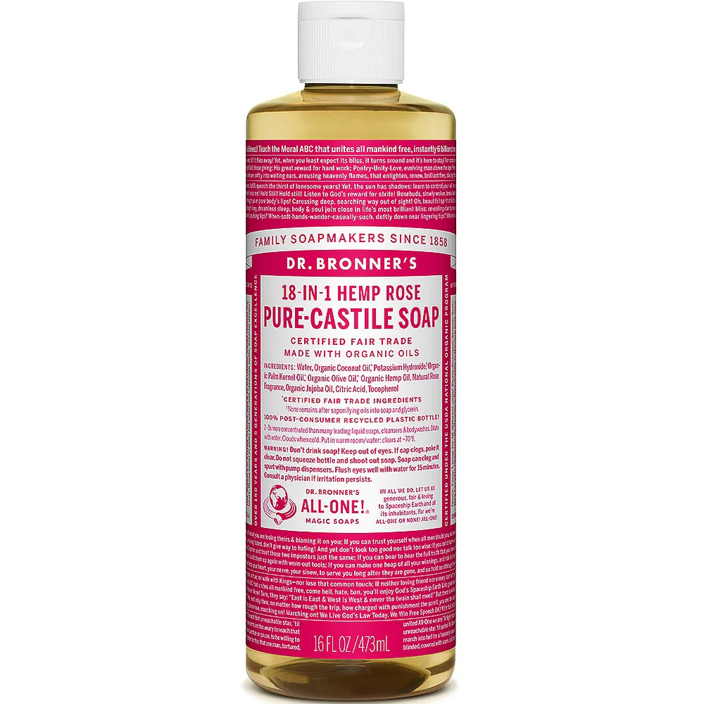 Dr Bronner's Rose Liquid Soap 475ml