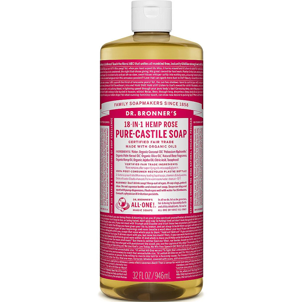 Dr Bronner's Rose Liquid Soap 945ml