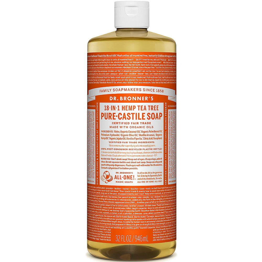 Dr Bronner's Tea Tree Castile Liquid Soap 945ml
