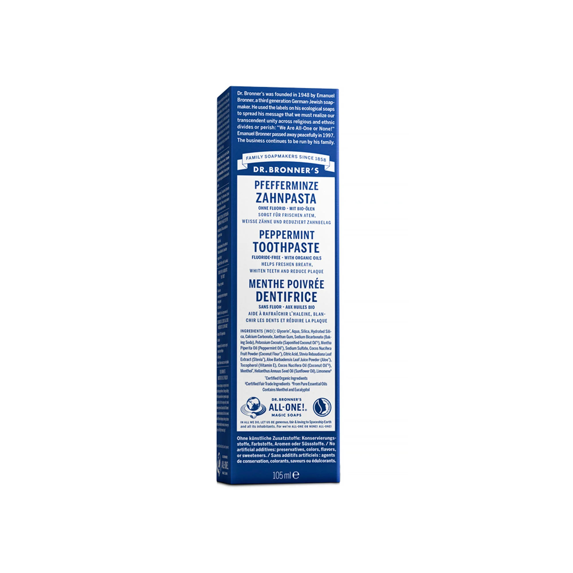 Dr Bronner's Toothpaste Peppermint 105ml - Image 2