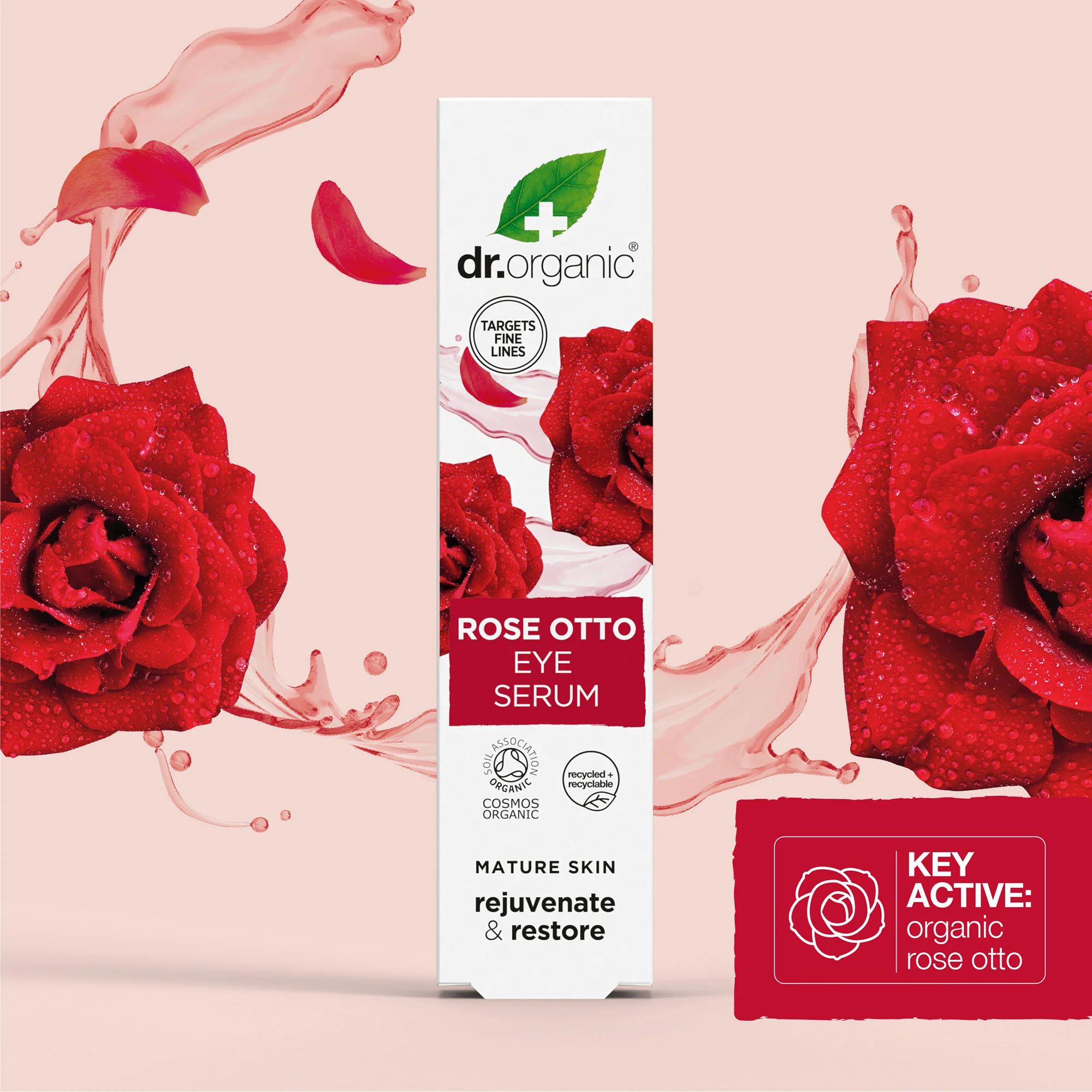 Dr Organic Rose Otto Eye Serum 15ml - Image 3