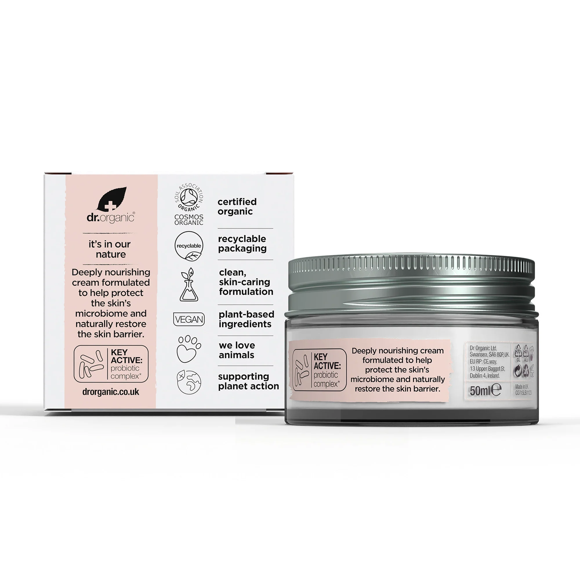 Dr Organic Skin Calm Probiotic Concentrated Cream 50ml - Image 2