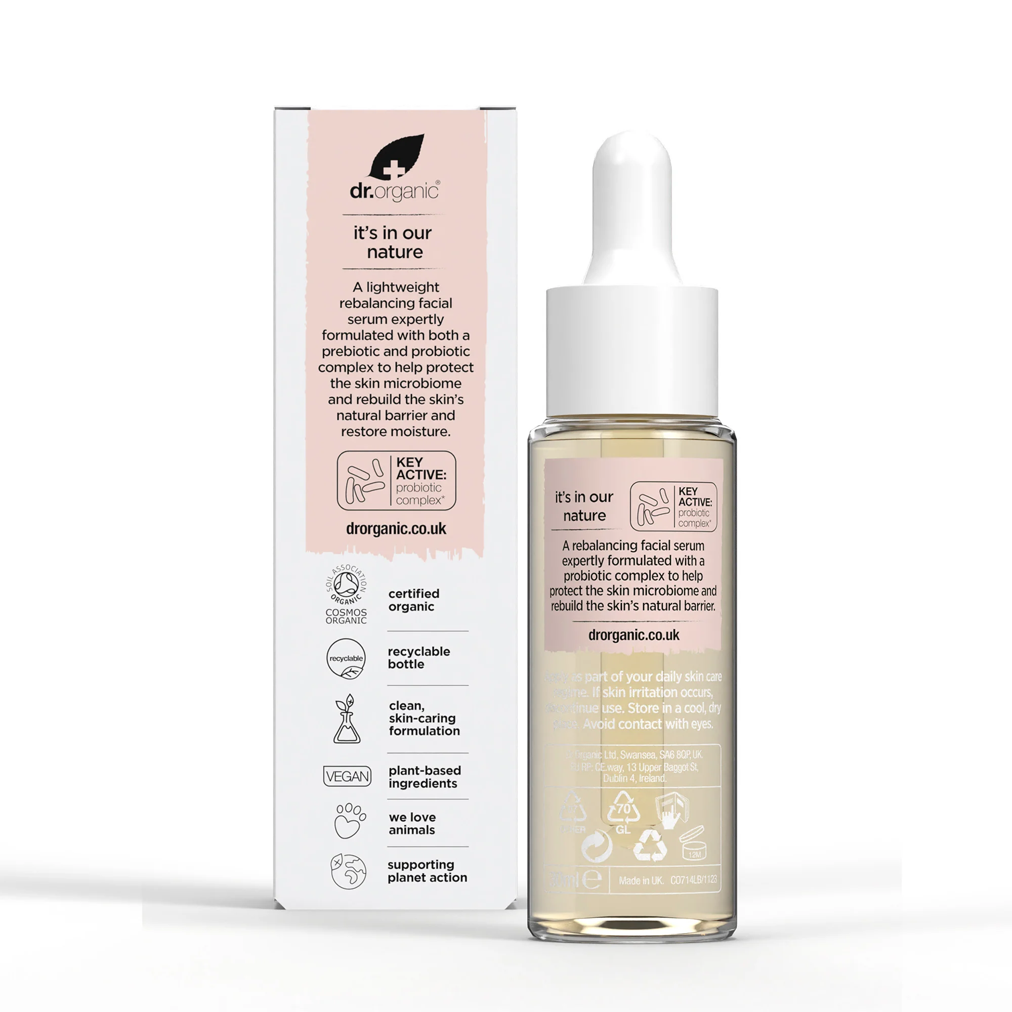 Dr Organic Skin Calm Probiotic Protection Serum 30ml - Image 2