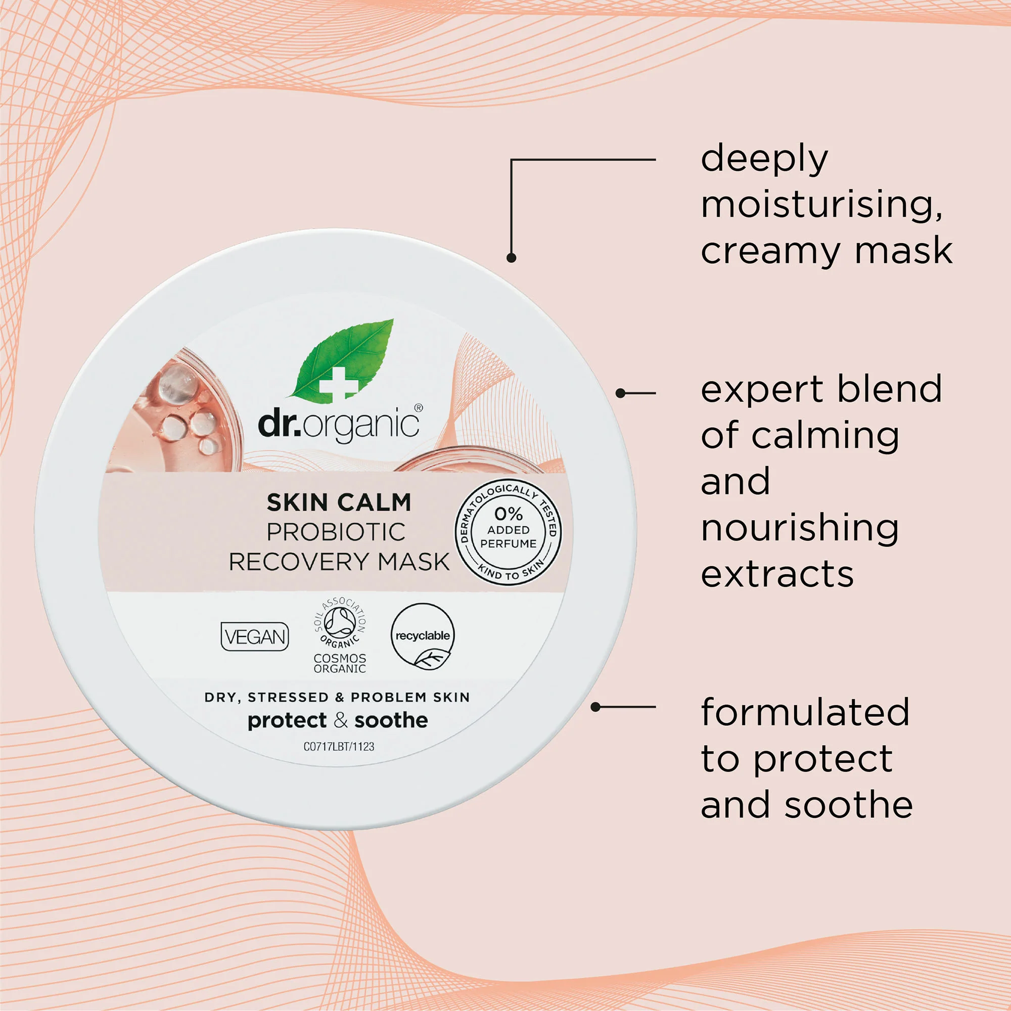 Dr Organic Skin Calm Probiotic Recovery Mask 100ml - Image 4