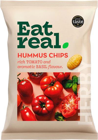 Eat Real Hummus Tomato Basil Chips 110g