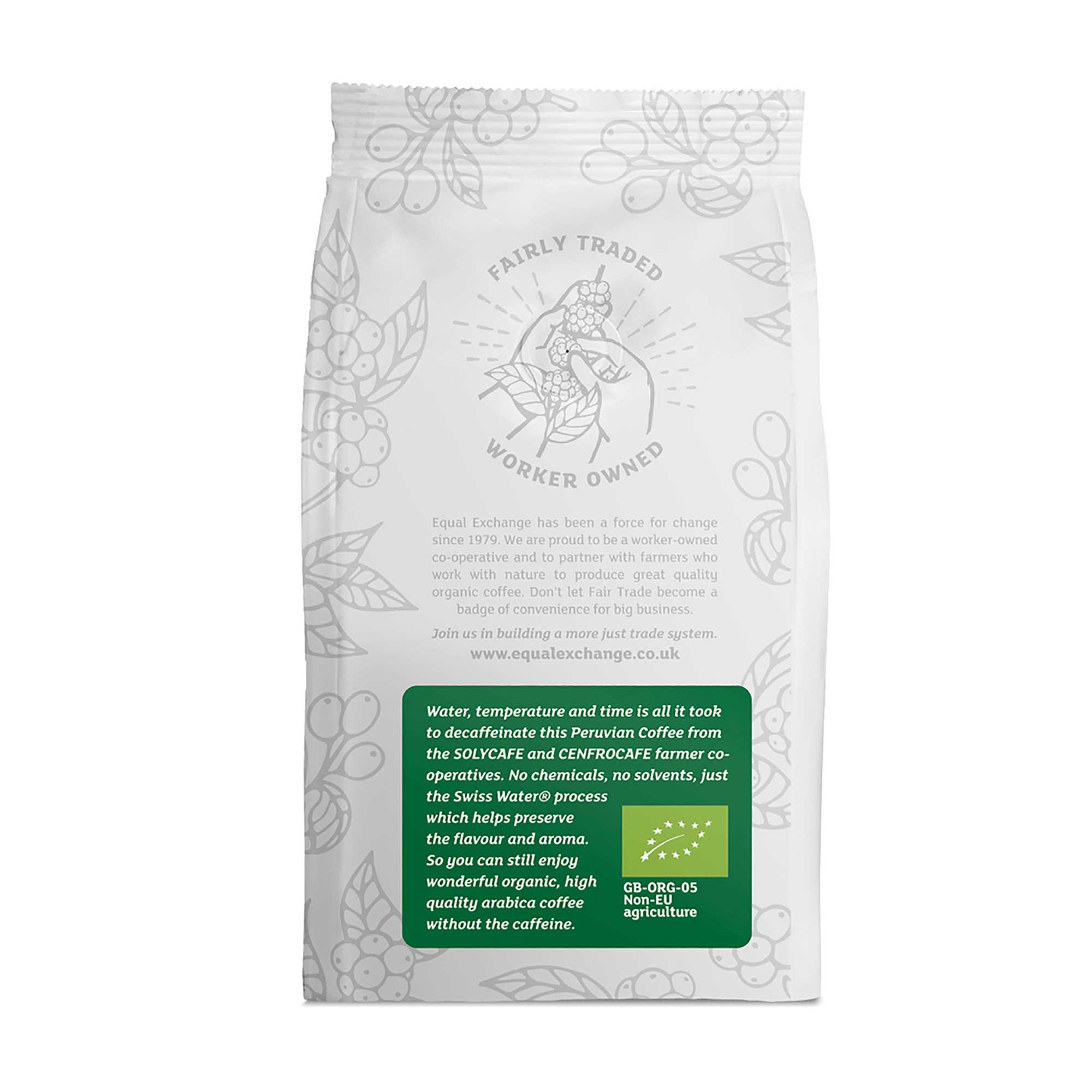 Equal Exchange Decaf Wholebean Coffee 200g - Image 2