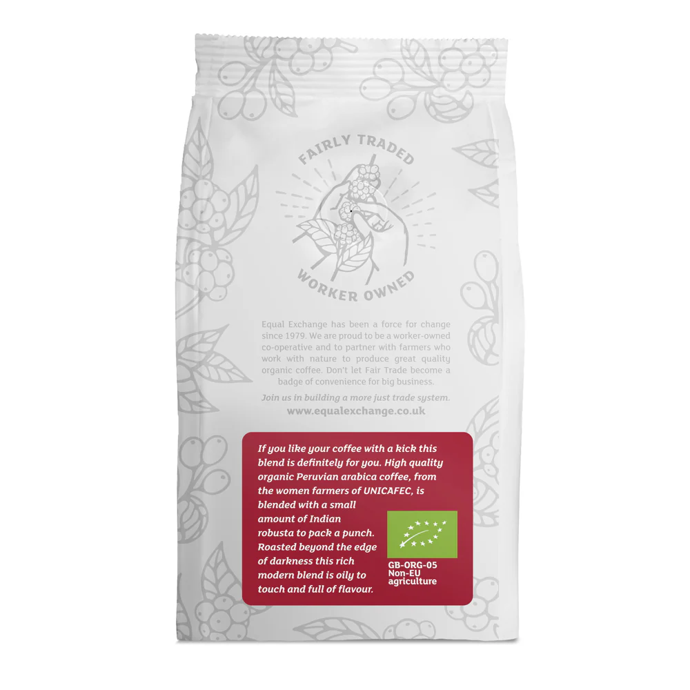 Equal Exchange Organic Italian Roast Coffee Beans 200g - Image 2