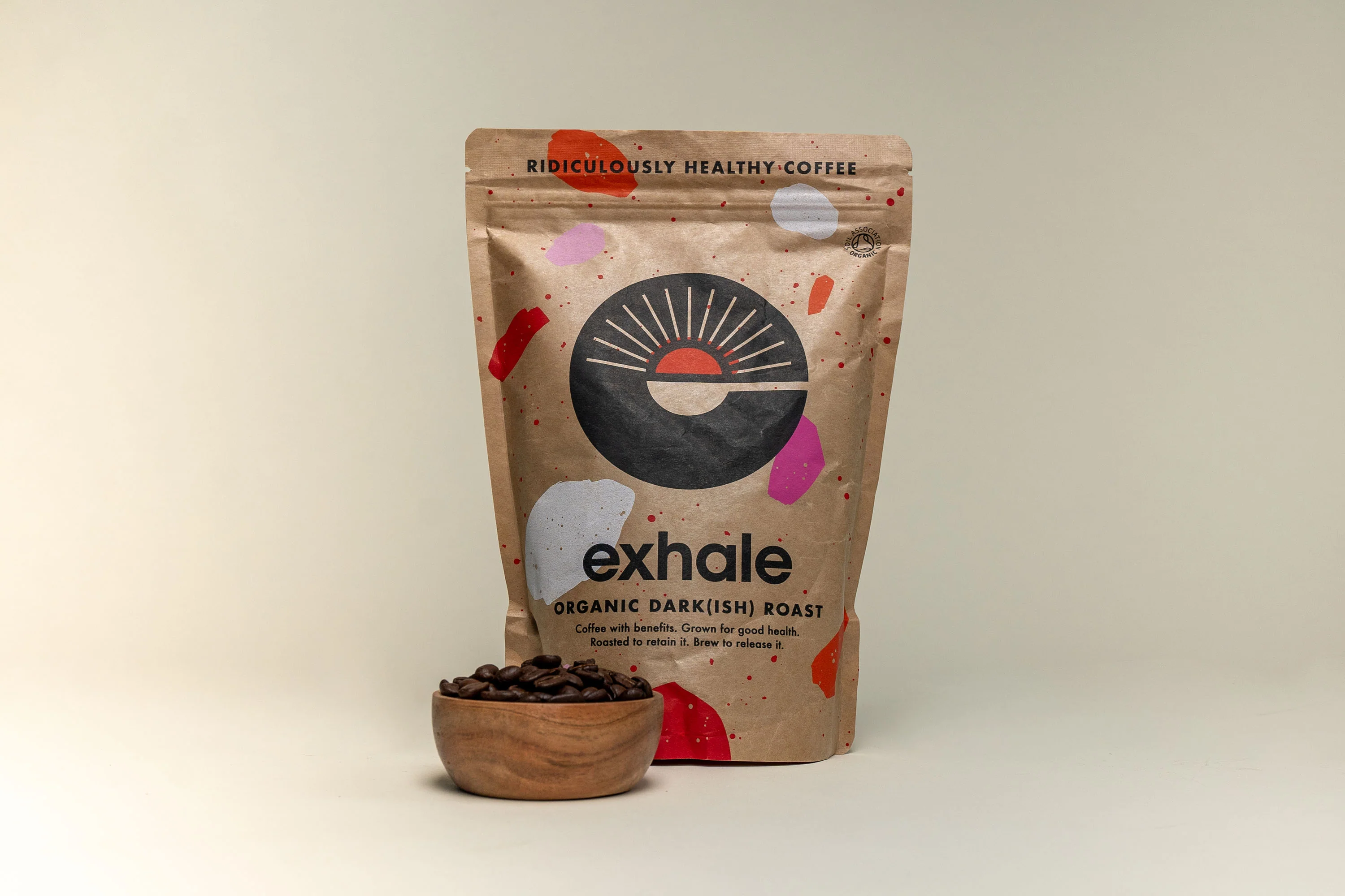 Exhale Coffee Organic Dark(ish) Roast - Wholebean 450g - Image 2