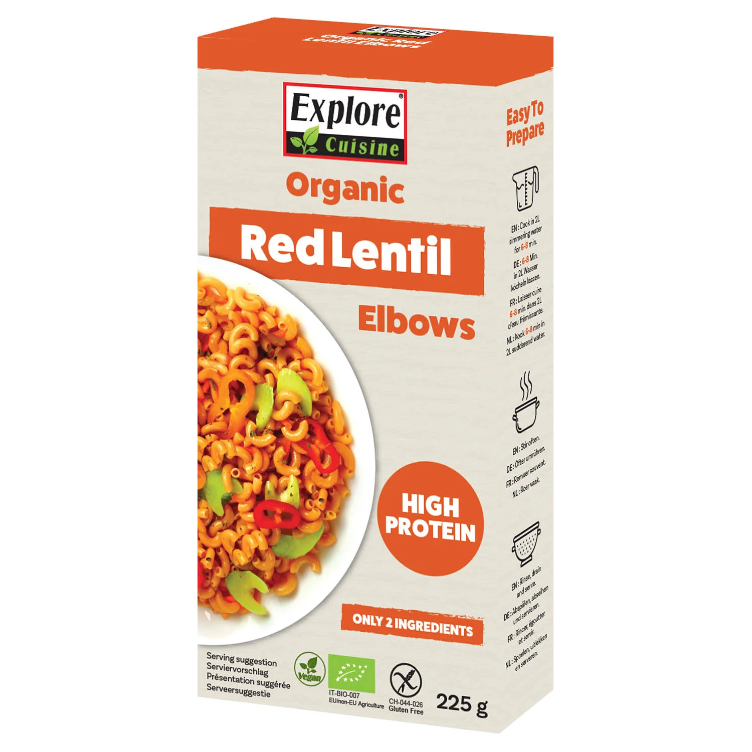 Explore Red Lentil Elbows 225g - Image 3