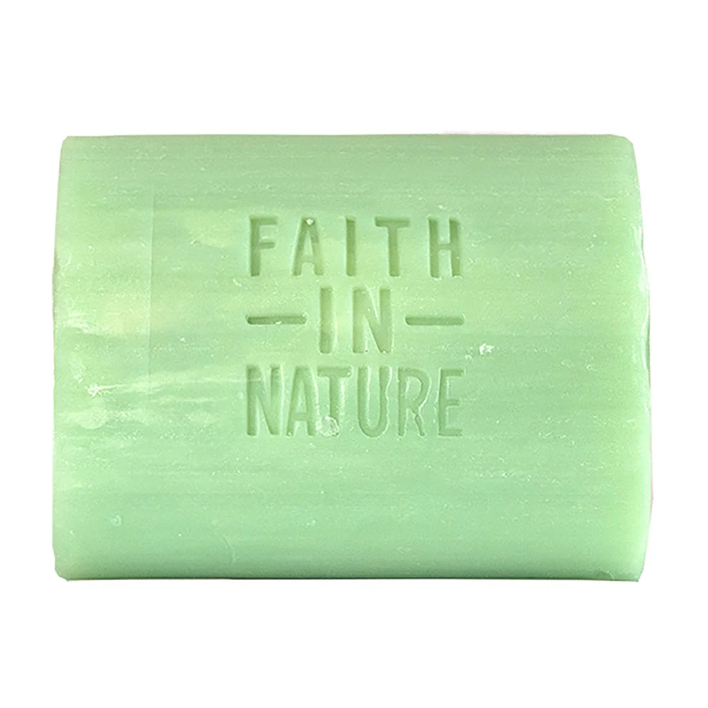Faith in Nature Aloe Vera Soap Unwrapped each