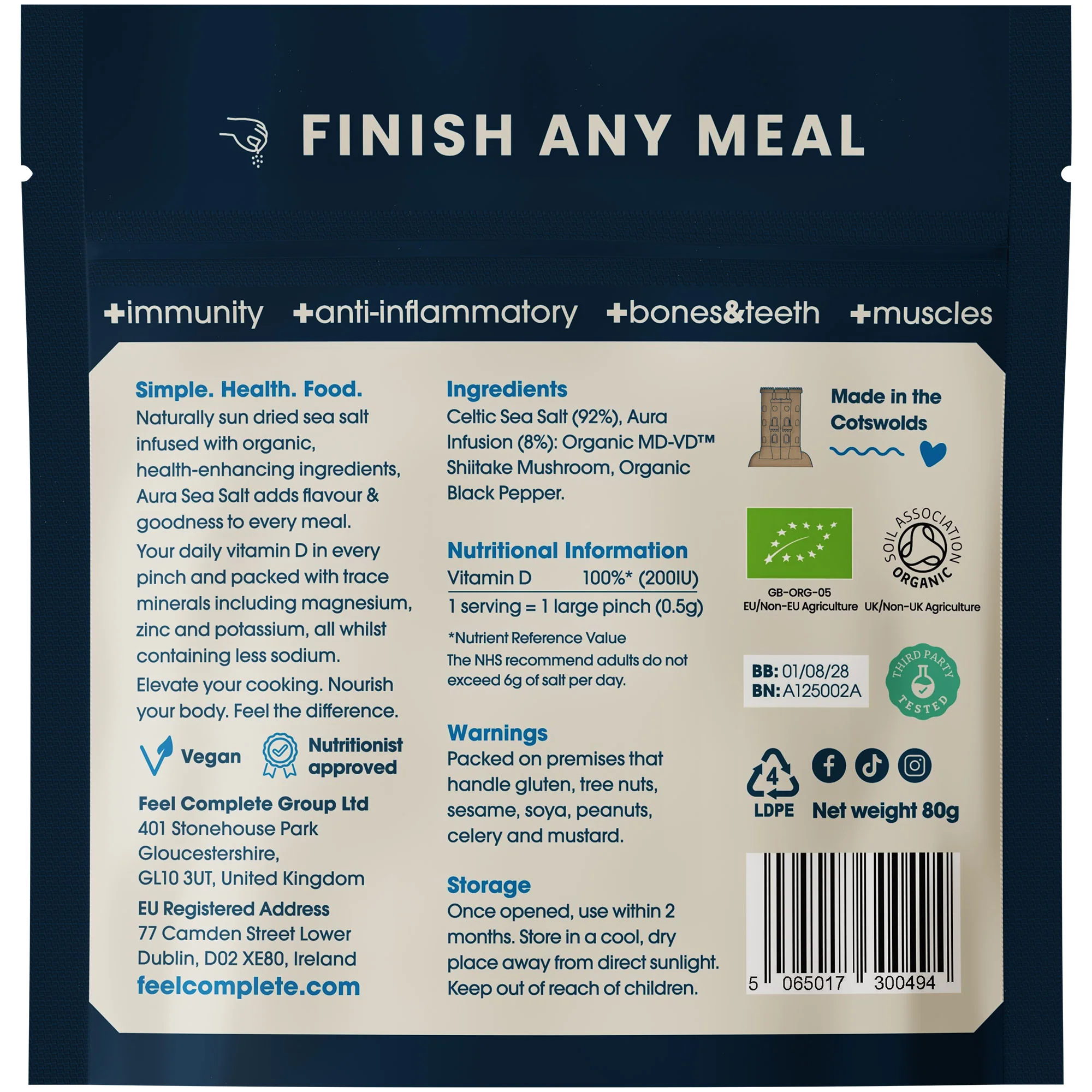 Feel Complete Aura Sea Salt (Hint Of Pepper) 80g - Image 2