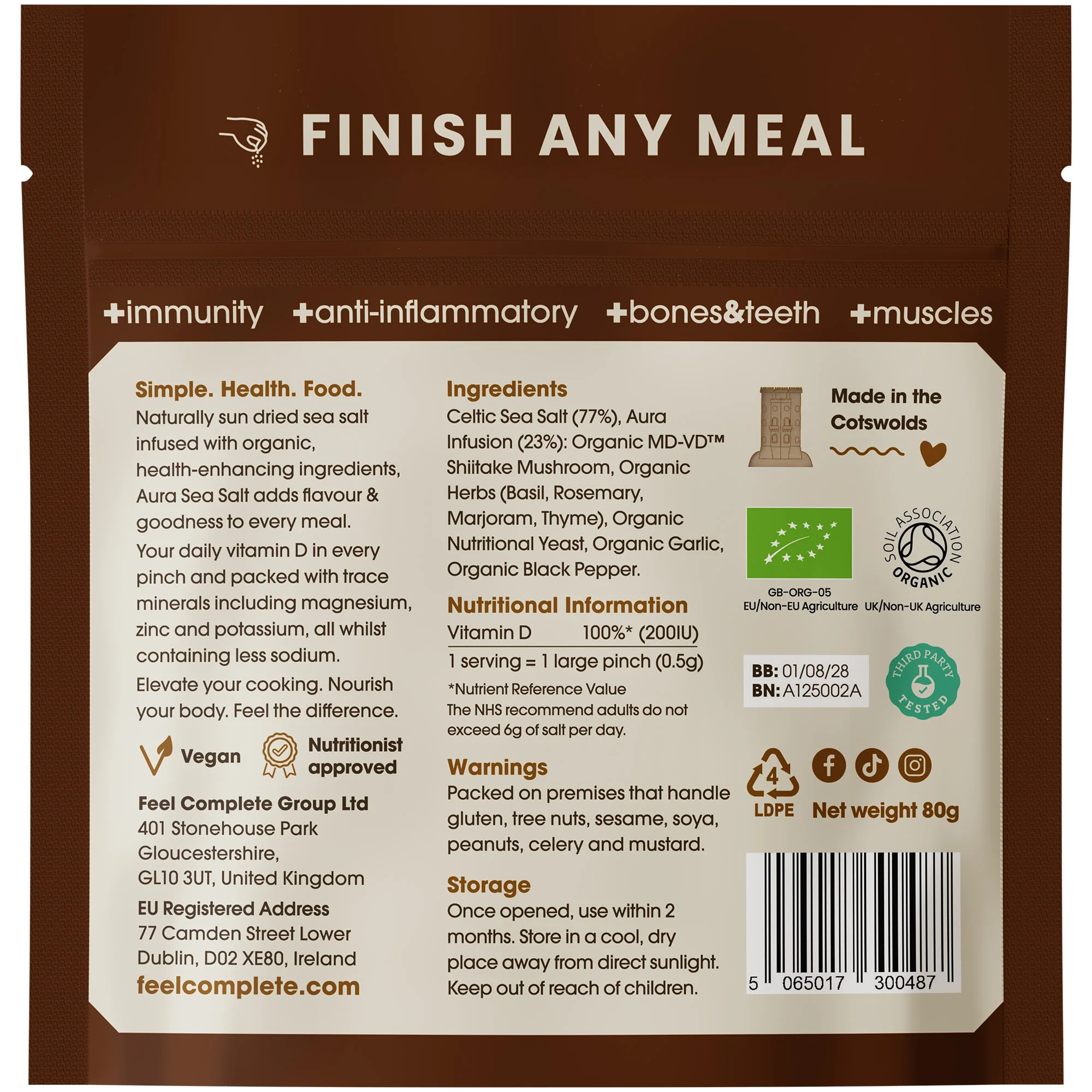 Feel Complete Aura Sea Salt (Mushroom & Herbs) 80g - Image 2