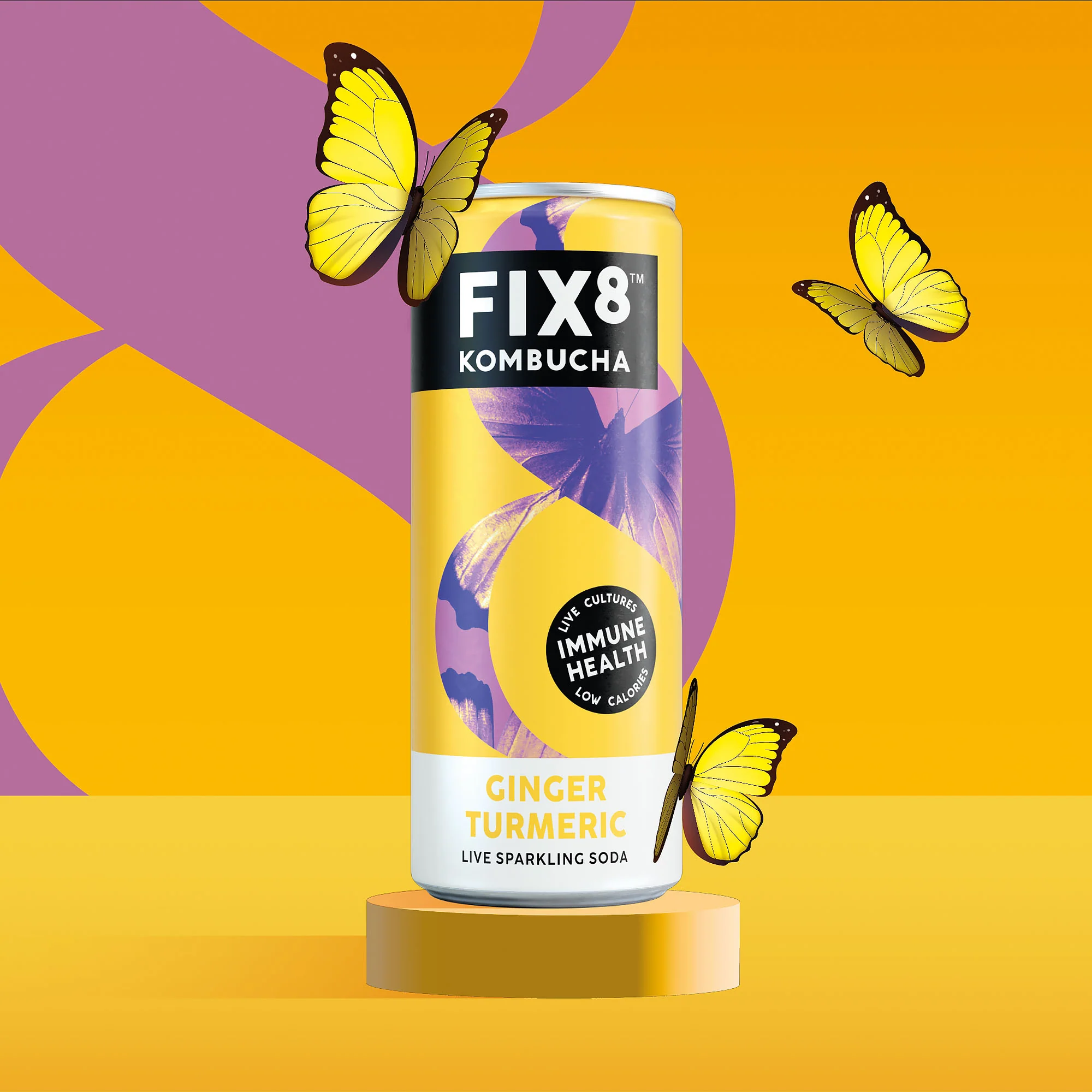 Fix8 Ginger Turmeric Kombucha 250ml - Image 3