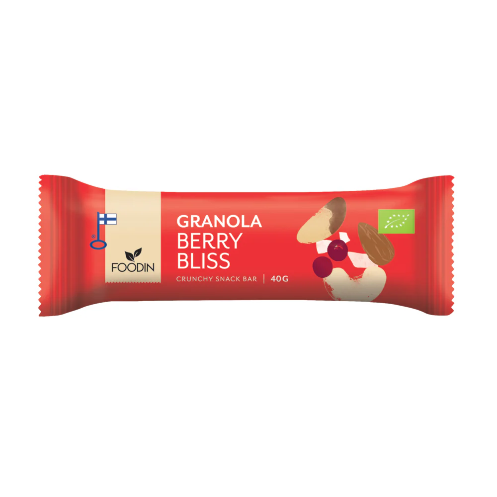 Foodin Granola Bar Berry Bliss Organic 40G 12PK 40g