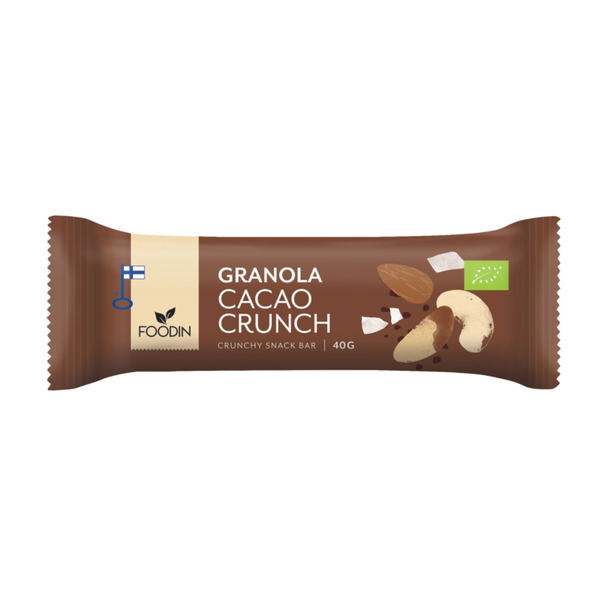 Foodin Granola Bar Cacao Crunch Organic 40G 12PK 40g