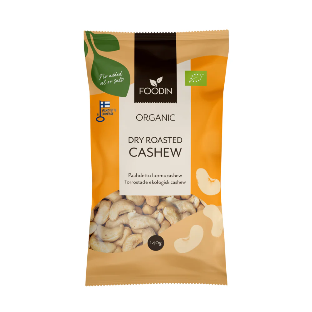 Foodin Organic Dry Roasted Cashews 140G 120g