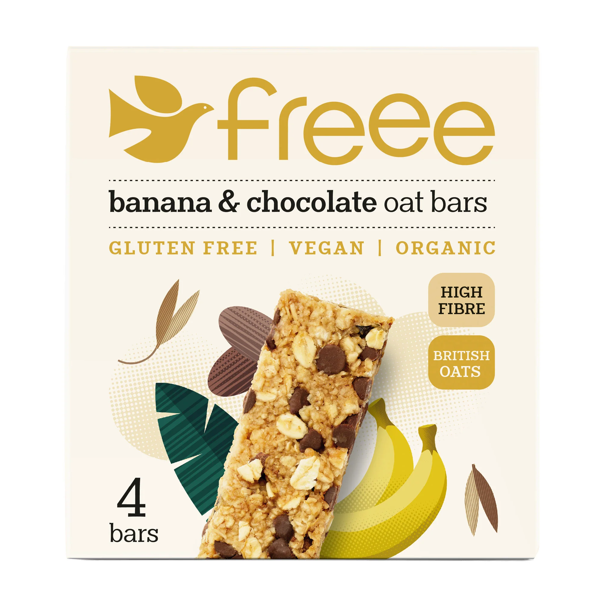 Freee Banana & Chocolate Oat Bar 4x35g - Image 2