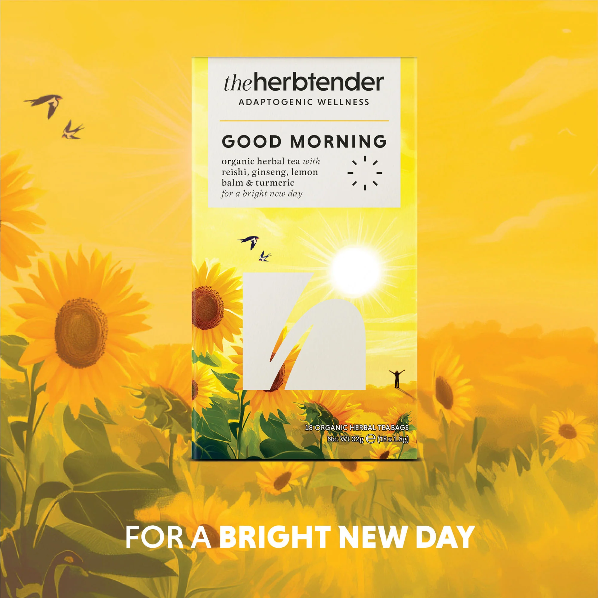 The Herbtender Good Morning Organic Herbal Tea 18 bags - Image 3